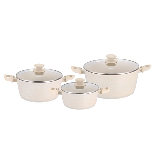Pots and cookware – Marbled Nonstick Pots, 6-Piece Set by Klausberg - Carlat