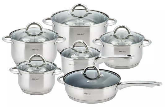 Pots and cookware sets – 12-piece cookware sets, Kinghoff steel - Carlat