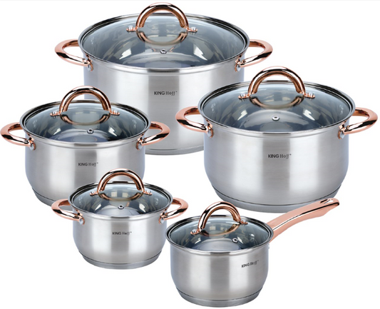 Pots and cookware sets – Kinghoff 10-Piece Cookware Set - Carlat