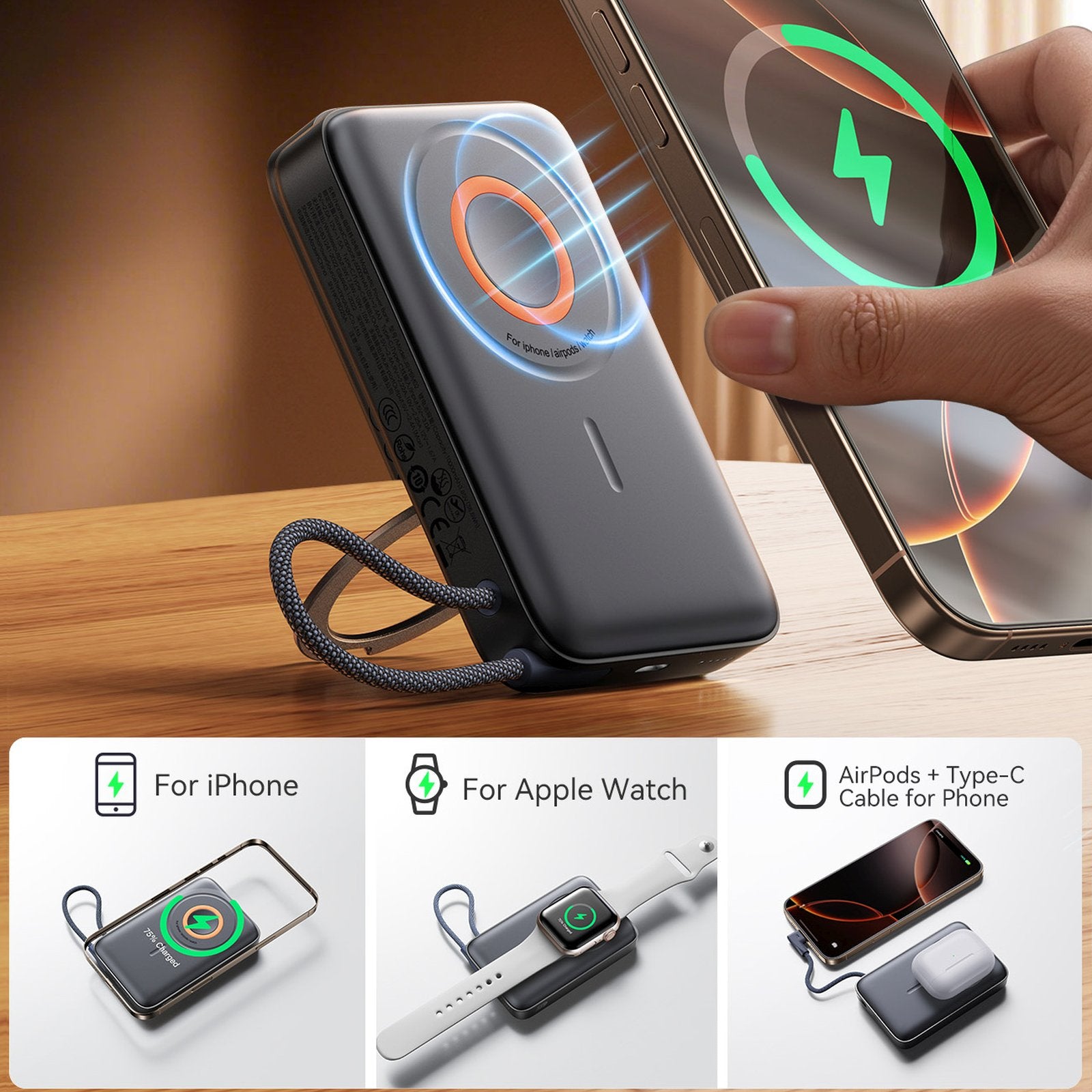Power Banks – 3-in-1 induction power bank 10000mAh 22.5W with - Carlat