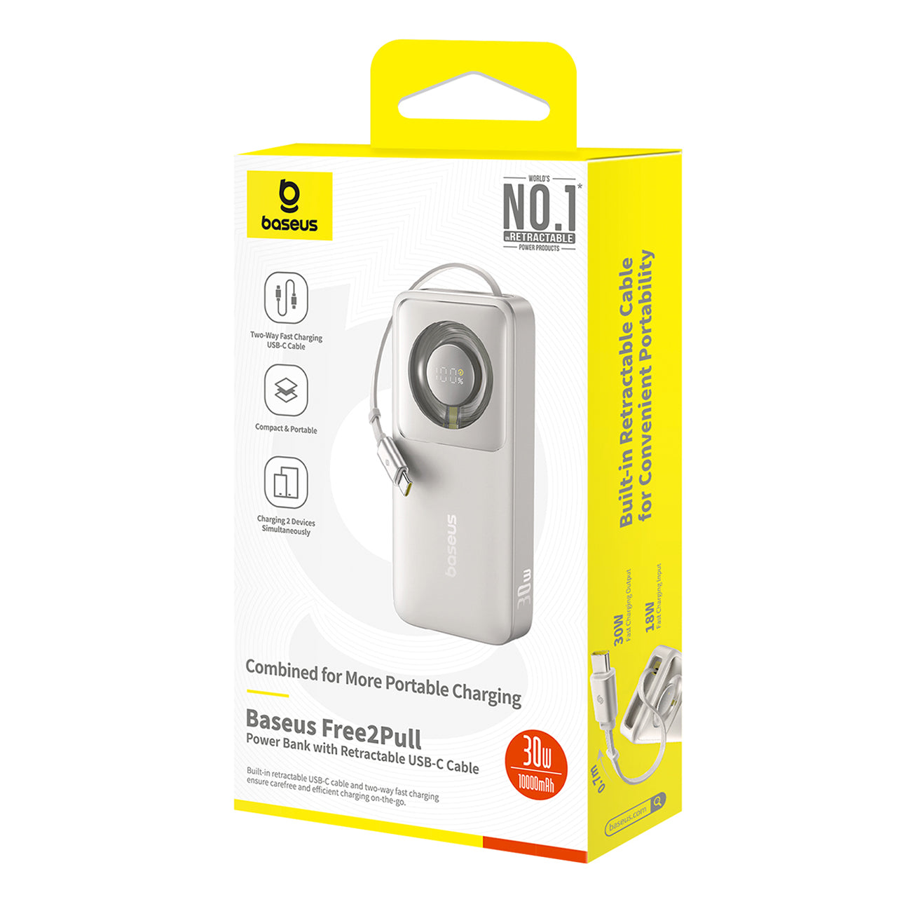 Power Banks – Free2Pull 10000mAh 30W powerbank with USB-C port - Carlat