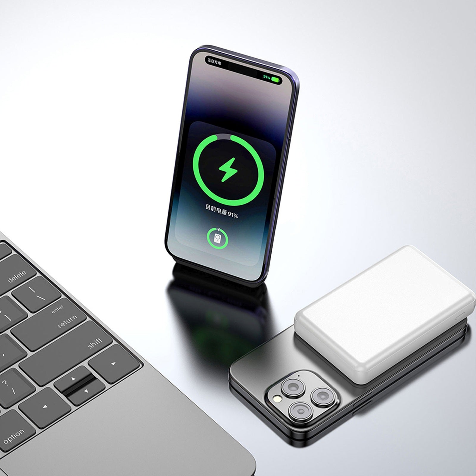 Power Banks – Magnetic power bank K14S 5000mAh USB-A USB-C - Carlat
