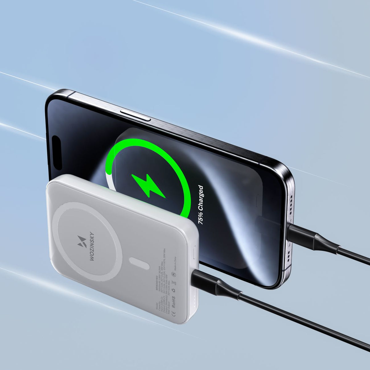Power Banks – Magnetic powerbank 10000 mAh with USB-C cable - Carlat