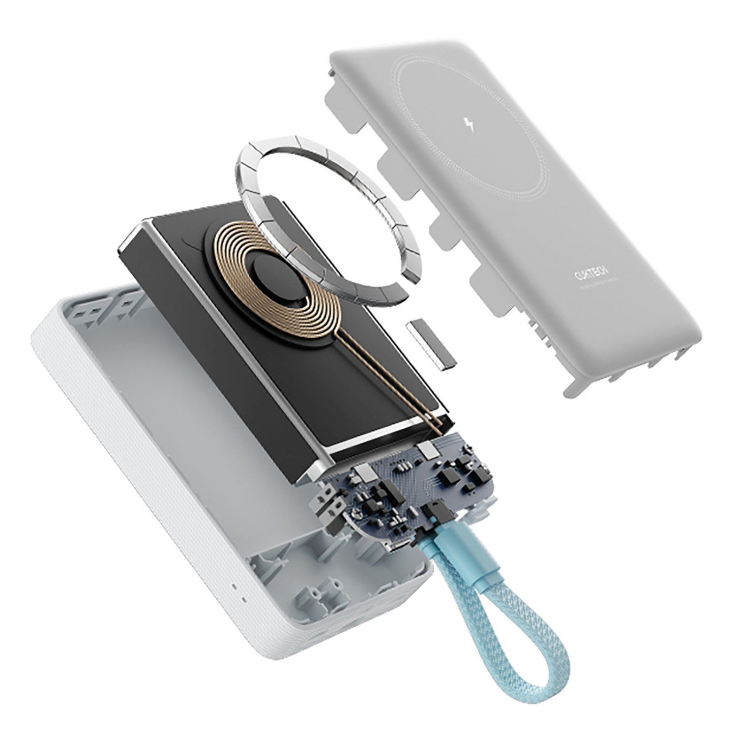 Power Banks – Magnetic powerbank 10000mAh USB-C with built-in USB-C - Carlat