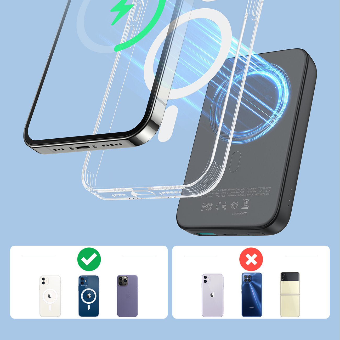 Power Banks – Mini Power Bank 10000mAh magnetic with QC - Carlat
