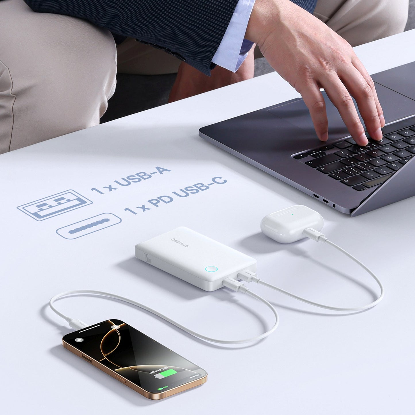 Power Banks – Powerbank 10000mAh 15W EnerFill FP11 with USB-C - Carlat