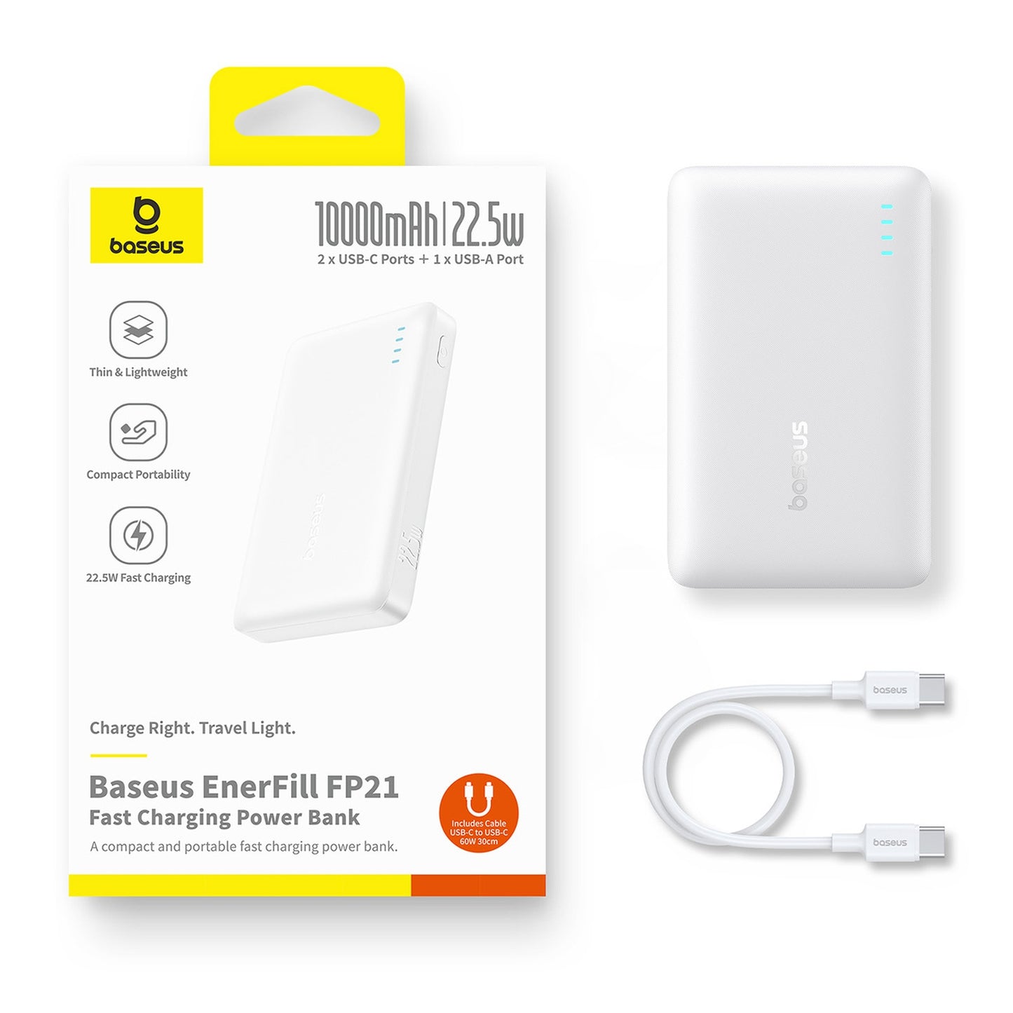 Power Banks – Powerbank 10000mAh 22.5W EnerFill FP21 USB-A USB-C - Carlat