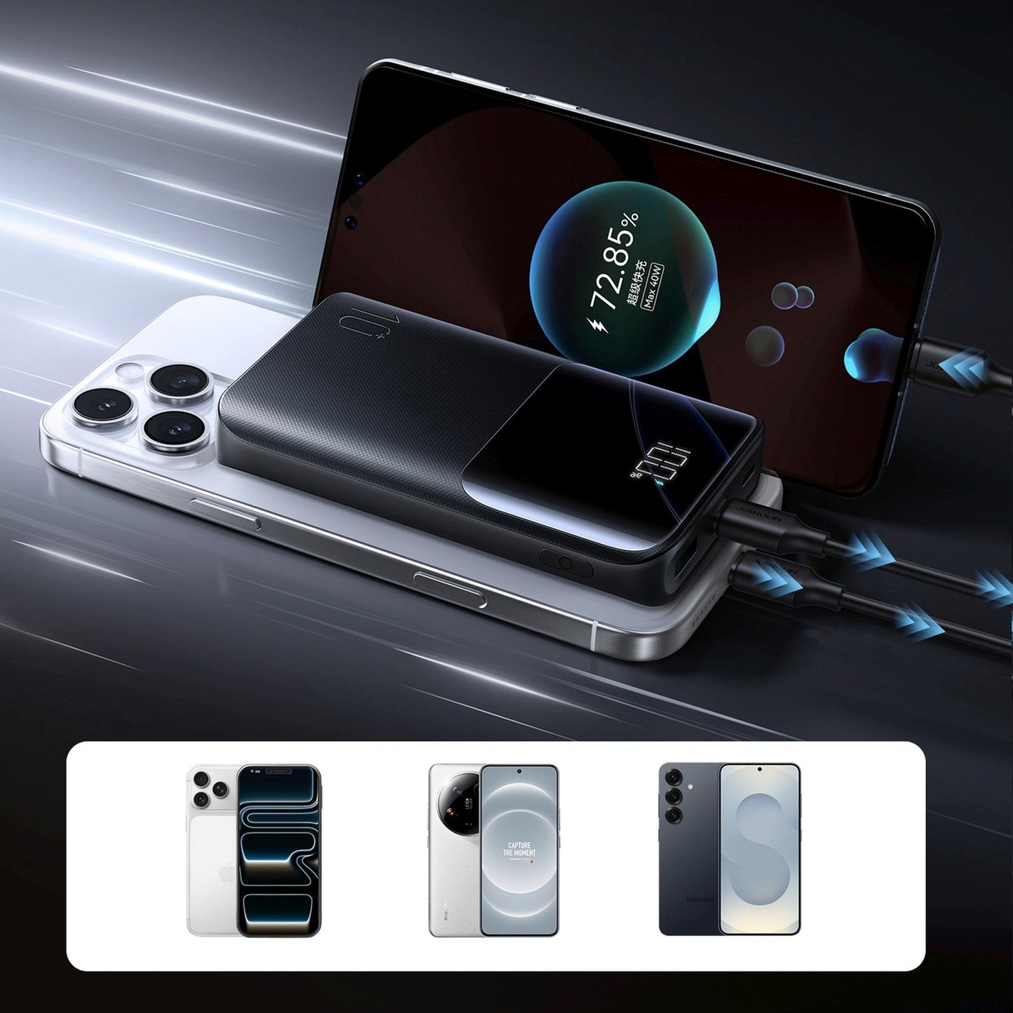 Power Banks – Powerbank 10000mAh 22.5W USB-A USB-C with display - Carlat