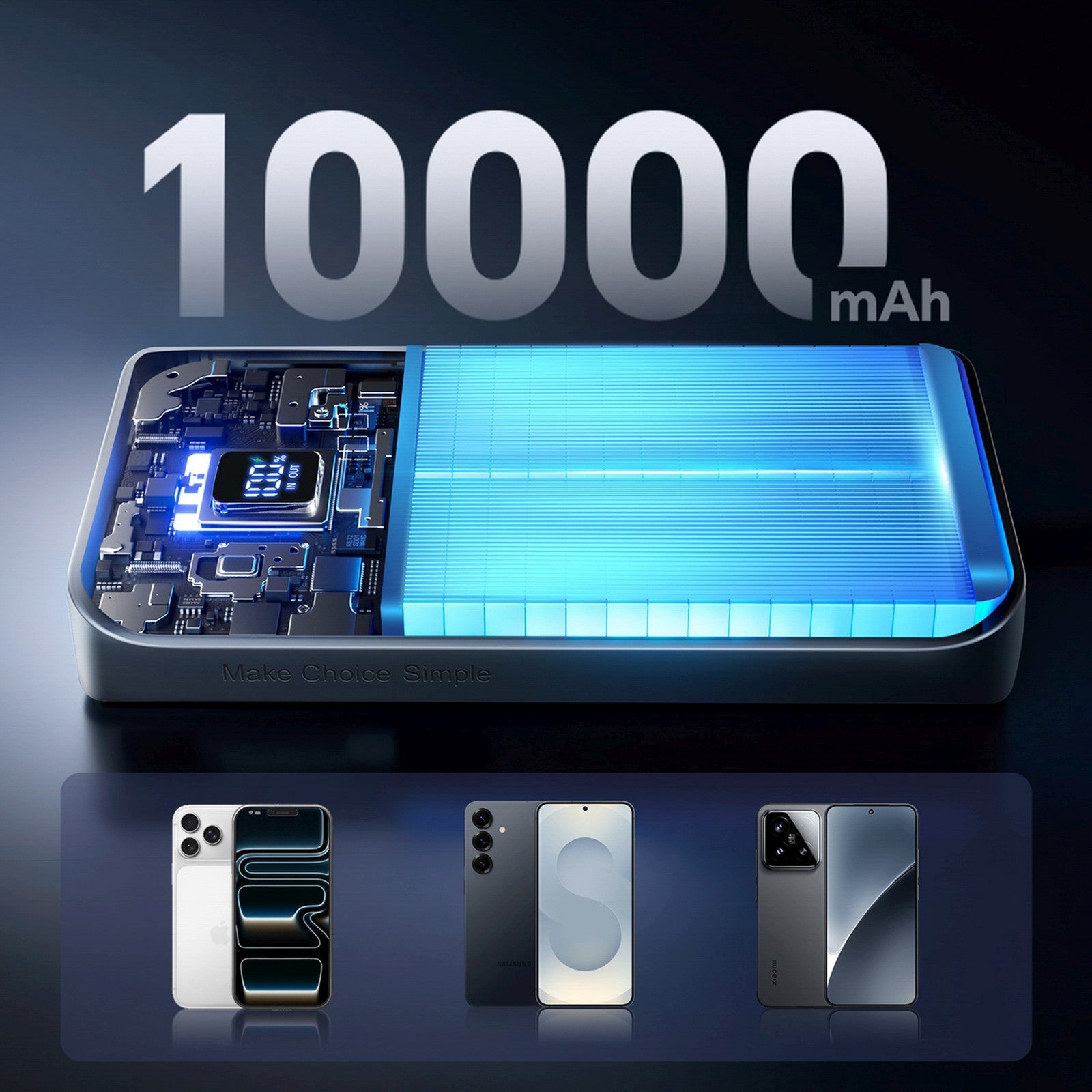Power Banks – Powerbank 10000mAh 22.5W USB-A USB-C with display - Carlat