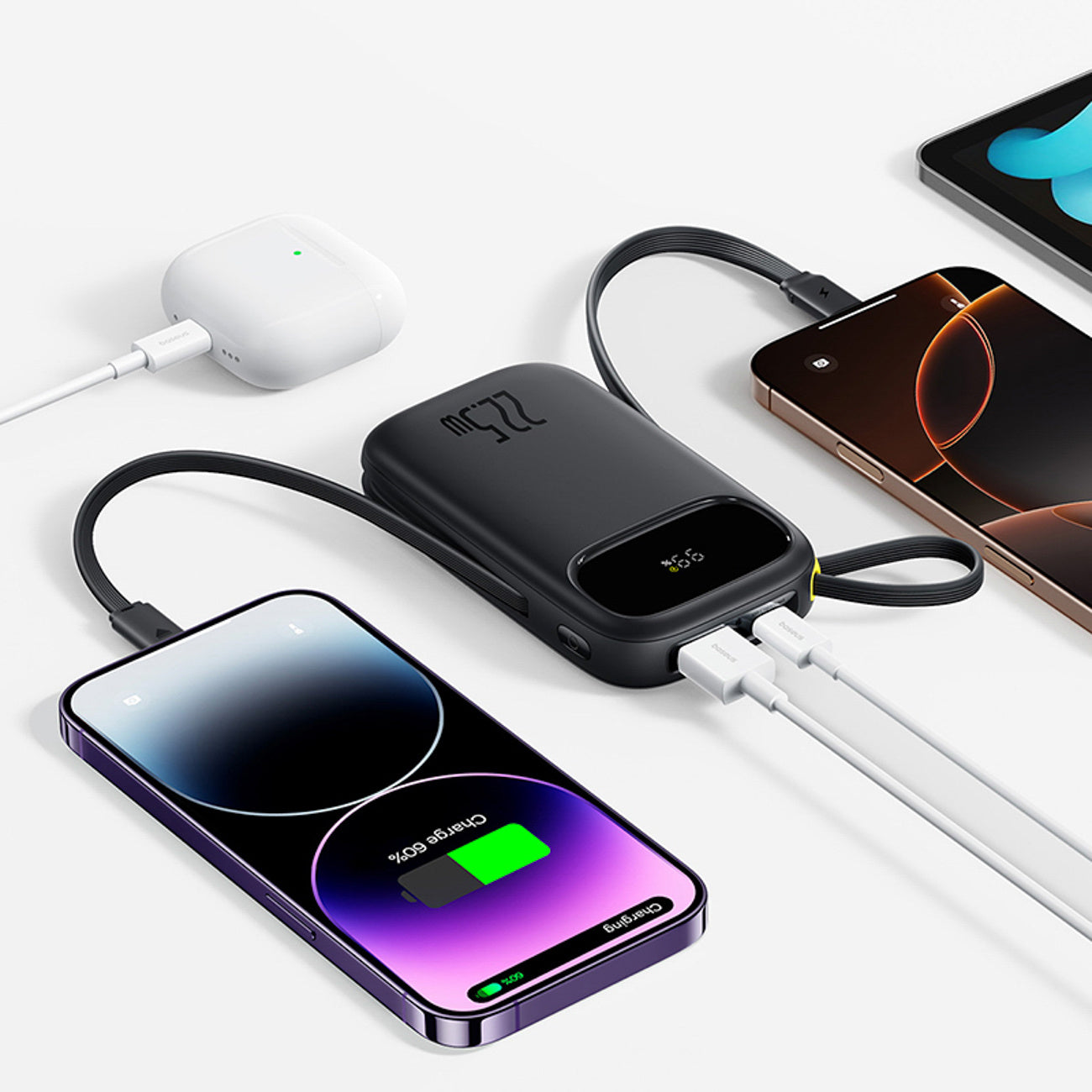 Power Banks – Powerbank 10000mAh 22.5W with display with USB-C - Carlat