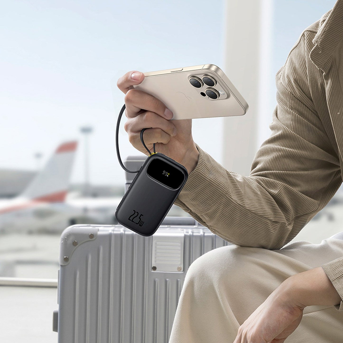 Power Banks – Powerbank 10000mAh 22.5W with display with USB-C - Carlat