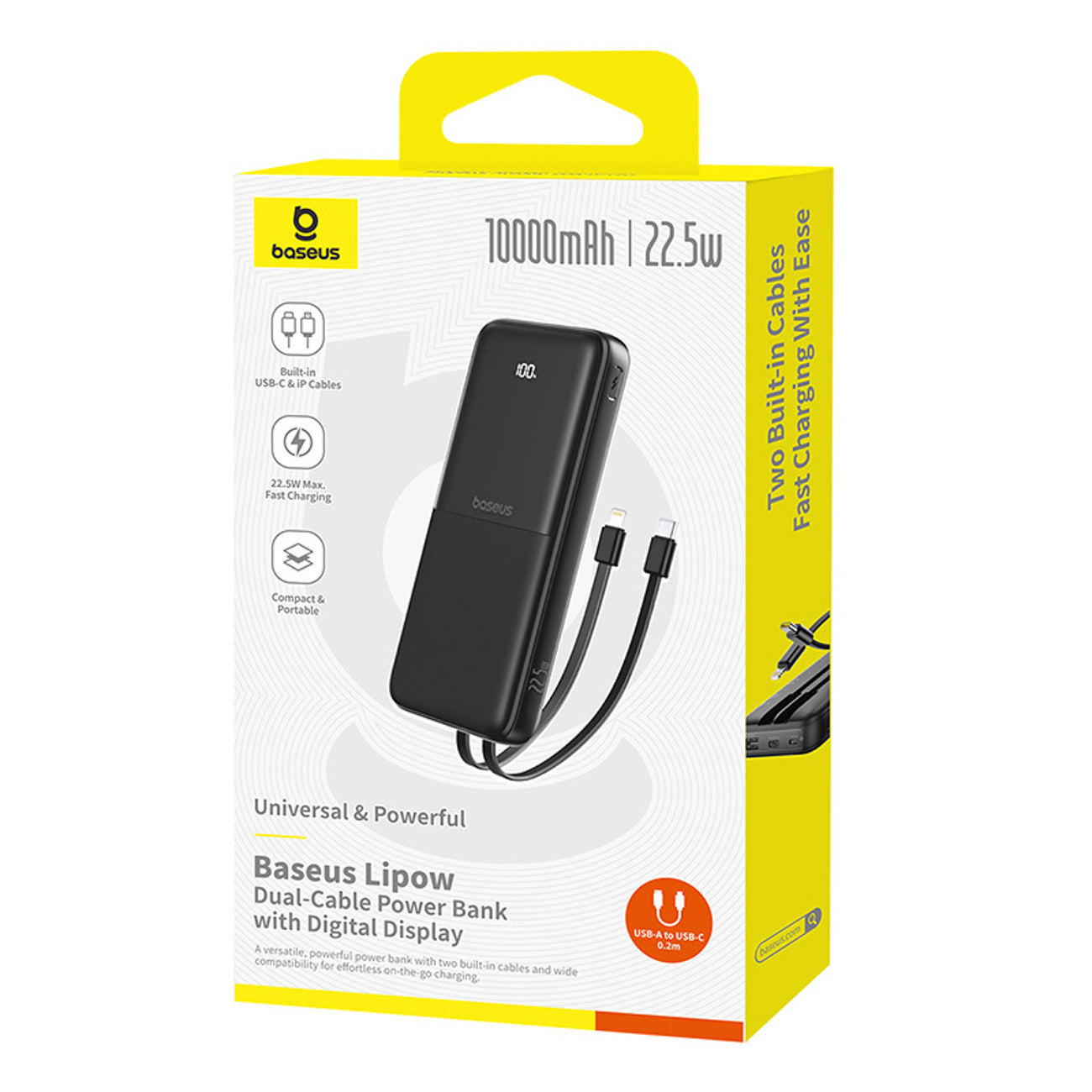 Power Banks – Powerbank 10000mAh 22.5W with display with USB-C - Carlat