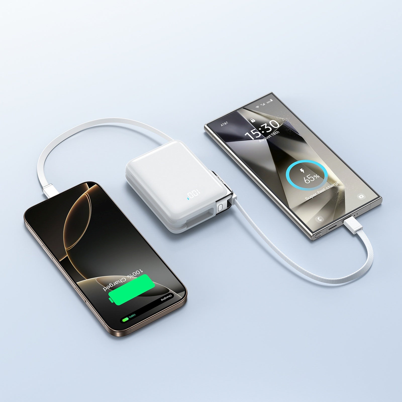 Power Banks – Powerbank 10000mAh 30W with built-in USB-C cable - Carlat