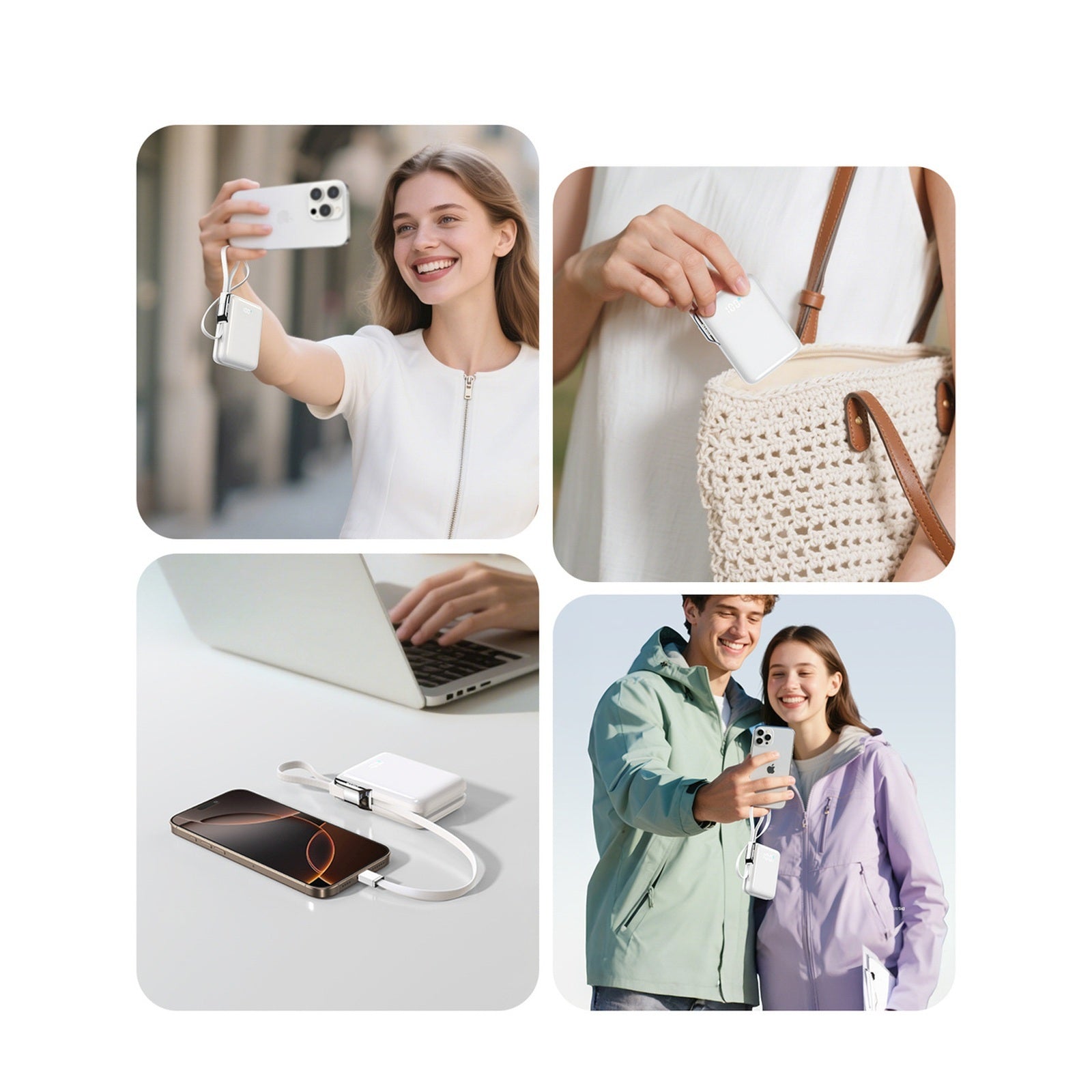 Power Banks – Powerbank 10000mAh 30W with built-in USB-C cable - Carlat