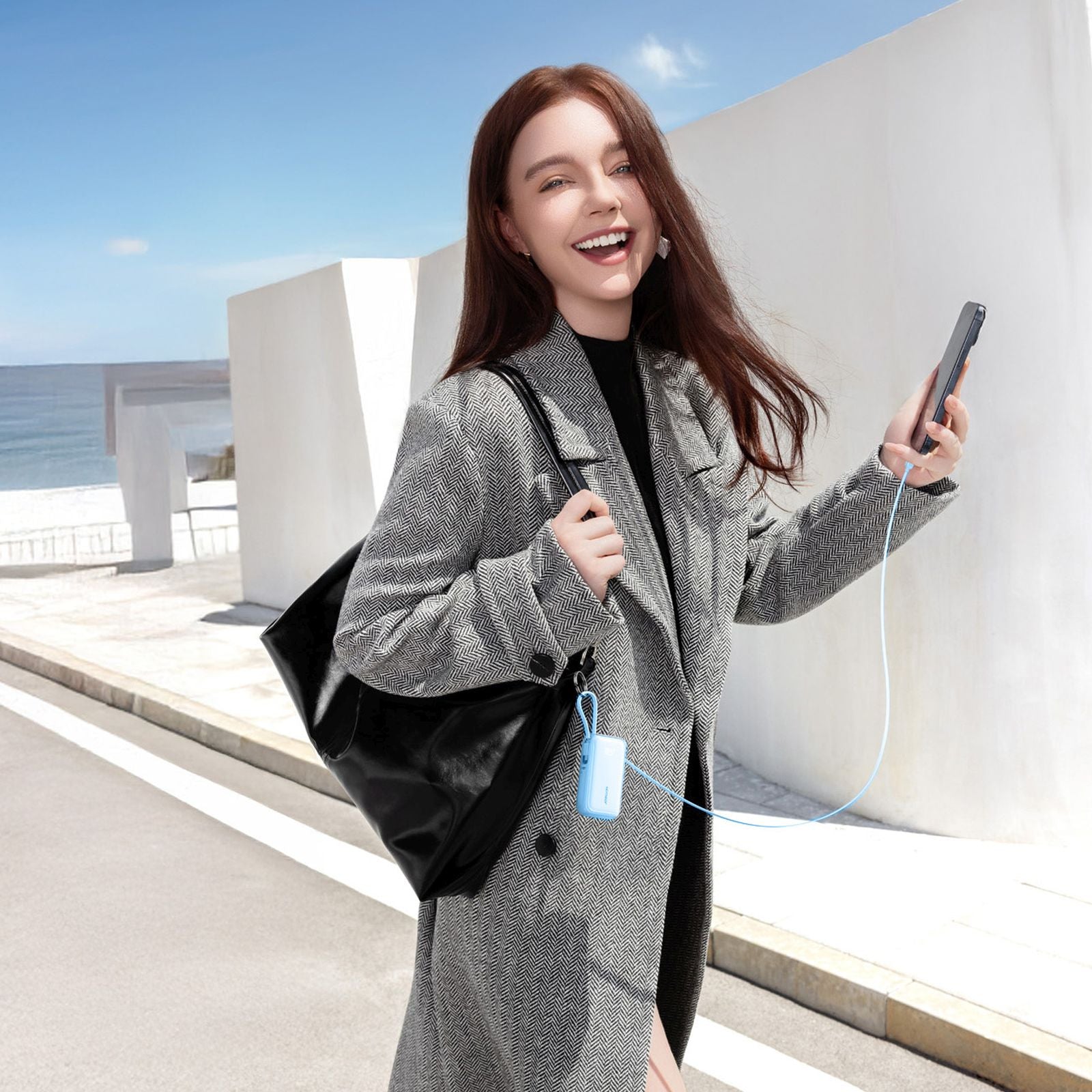 Power Banks – Powerbank 10000mAh 35W with retractable USB-C cable - Carlat