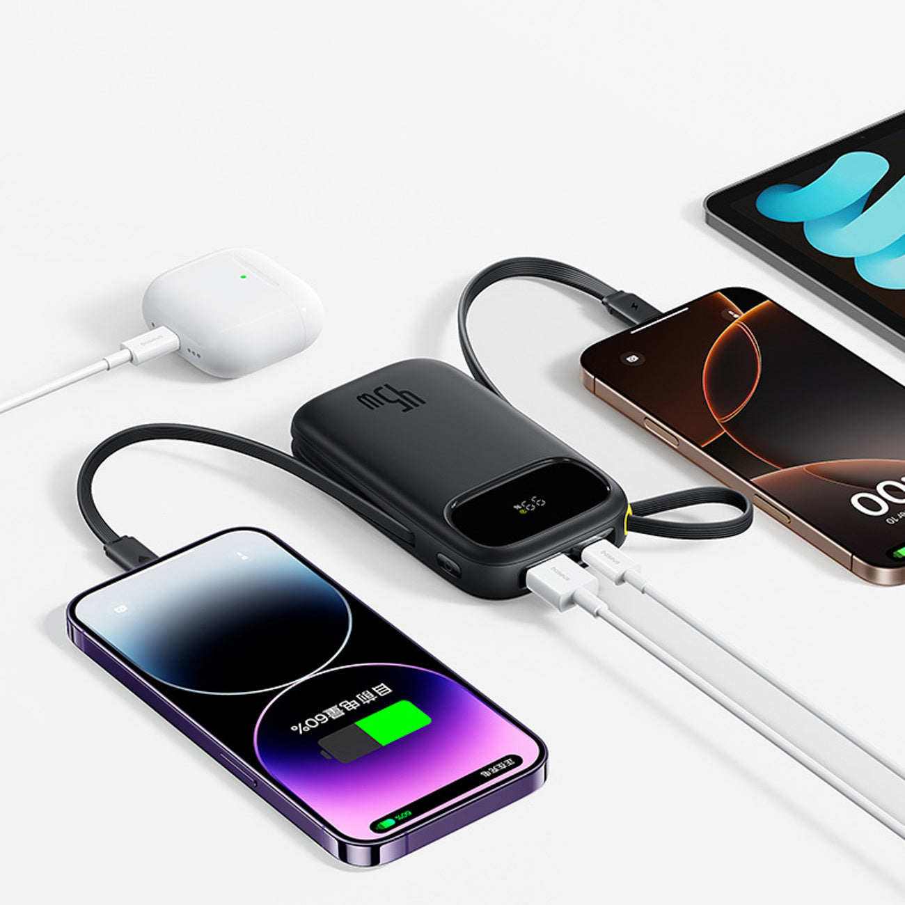 Power Banks – Powerbank 10000mAh 45W with USB-C cables iPhone - Carlat