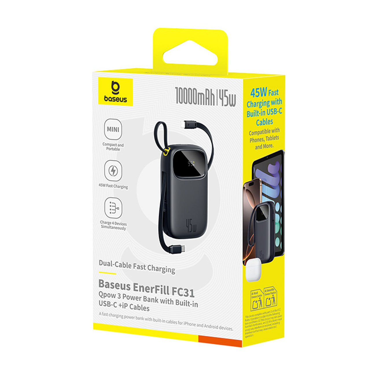 Power Banks – Powerbank 10000mAh 45W with USB-C cables iPhone - Carlat