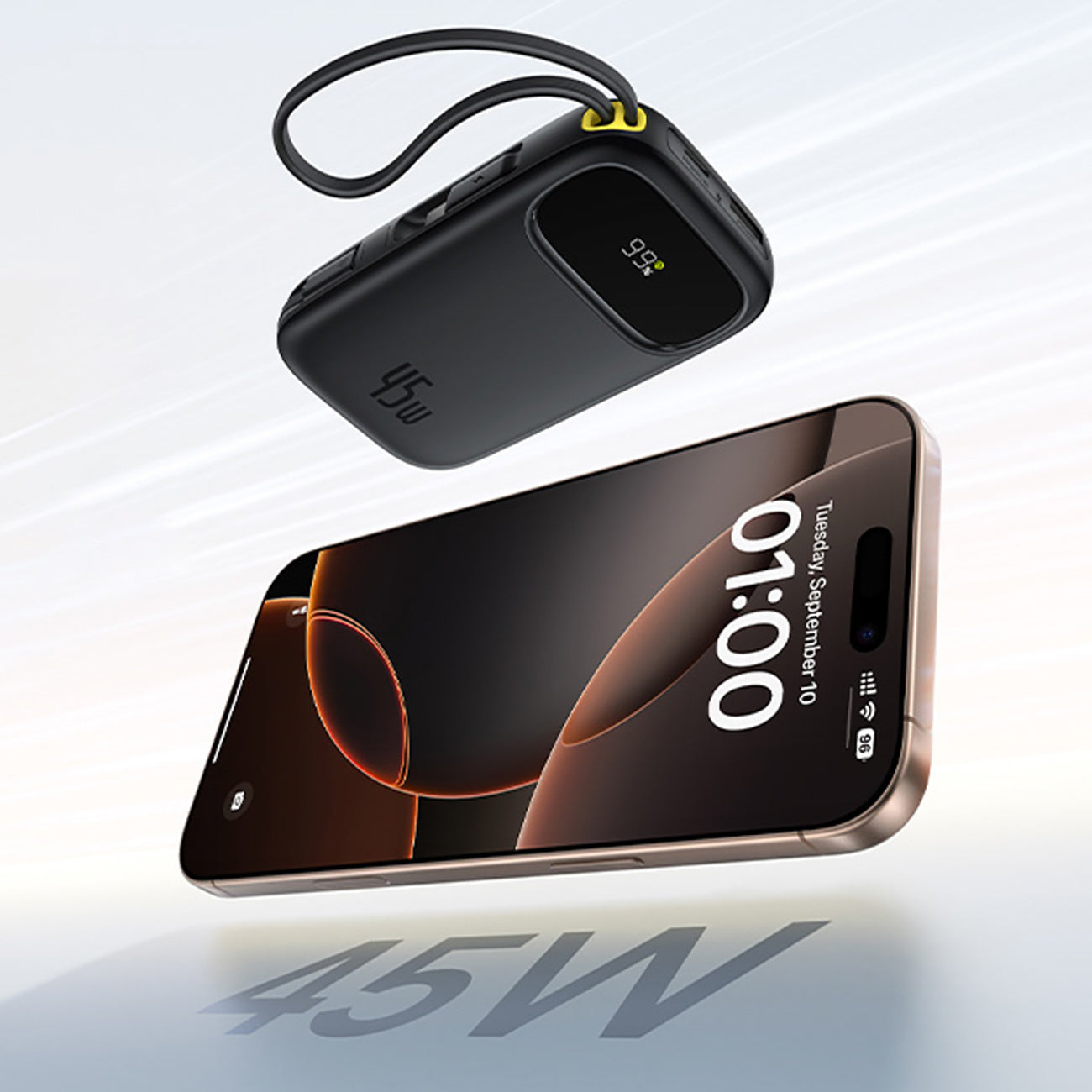 Power Banks – Powerbank 10000mAh 45W with USB-C cables iPhone - Carlat