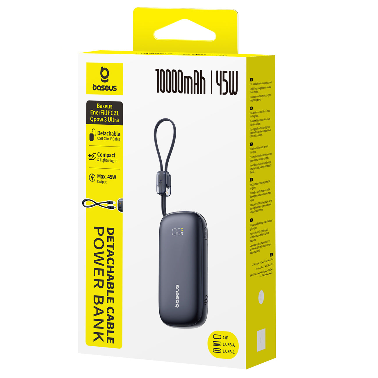 Power Banks – Powerbank 10000mAh 45W with lanyard cable EnerFill - Carlat