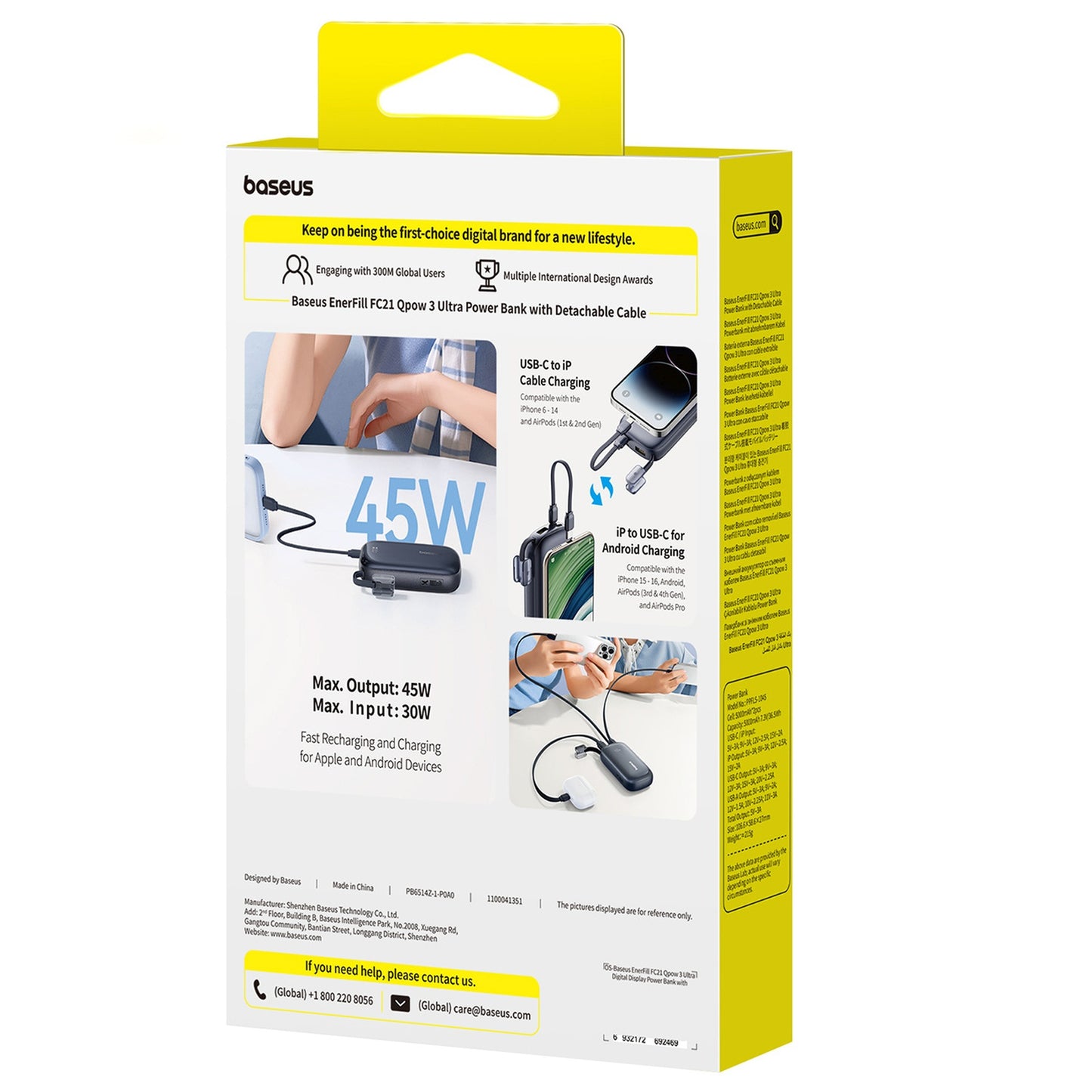 Power Banks – Powerbank 10000mAh 45W with lanyard cable EnerFill - Carlat