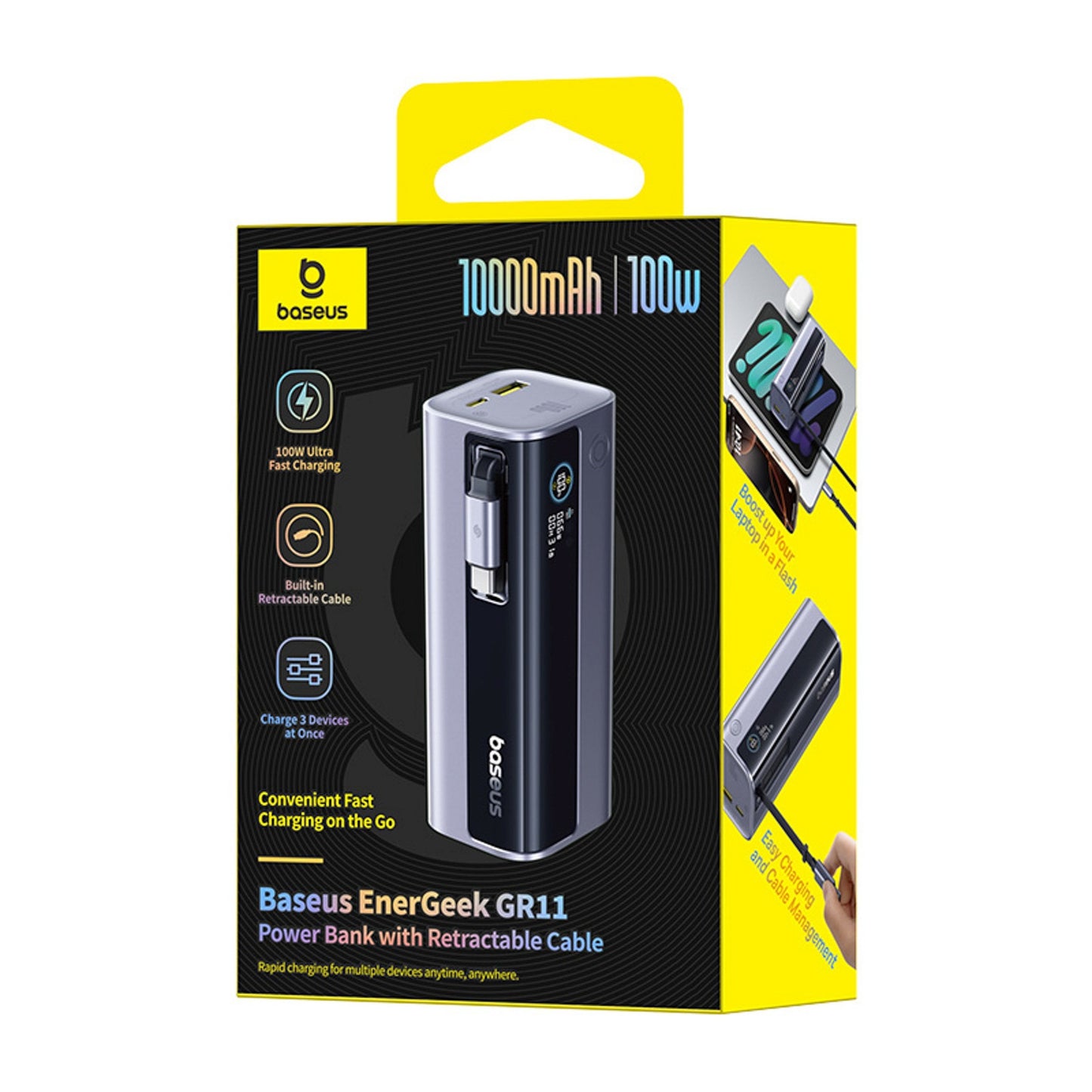Power Banks – Powerbank 10000mAh EnerGeek GR11 with retractable cable - Carlat