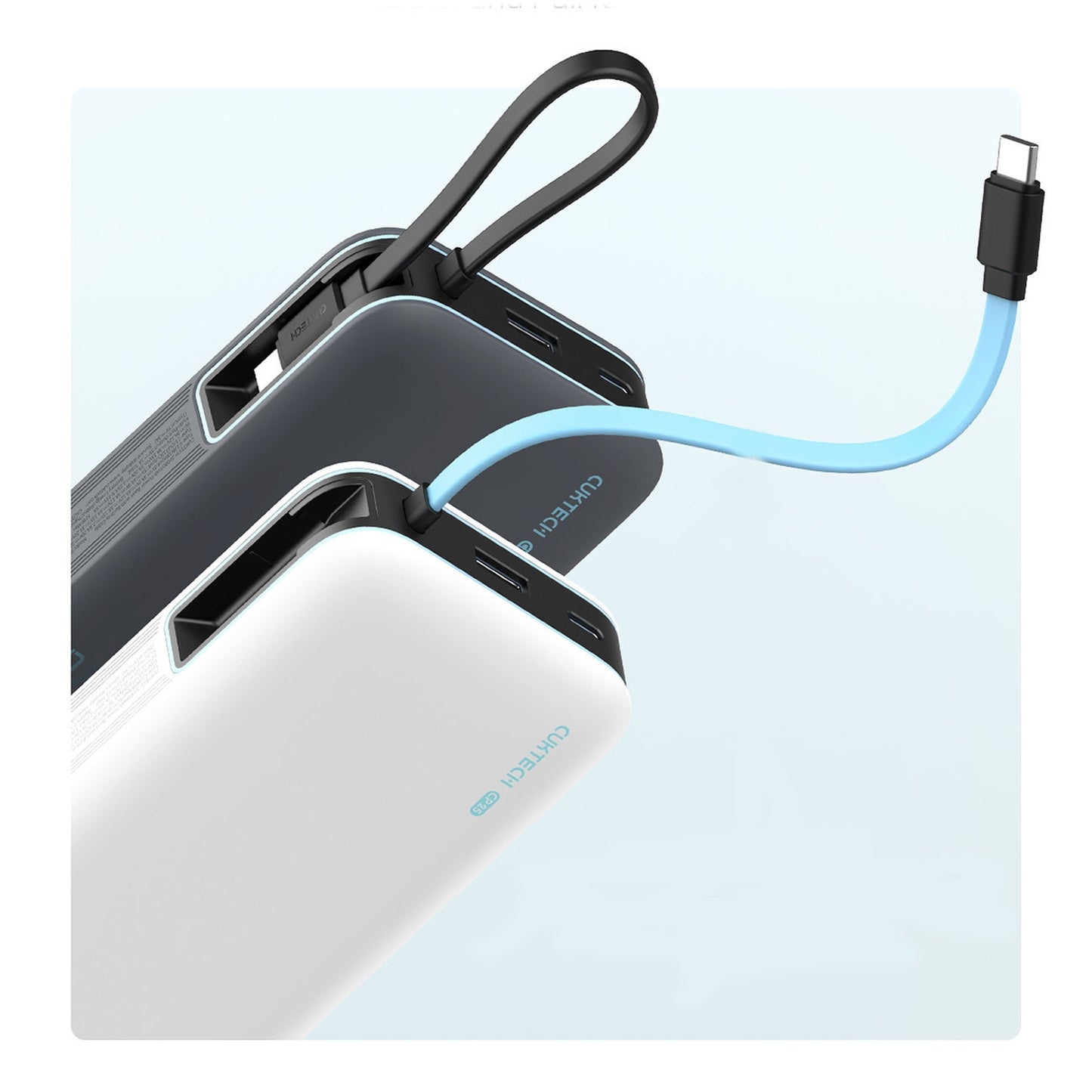 Power Banks – Powerbank 10000mAh USB-A USB-C with built-in cable - Carlat