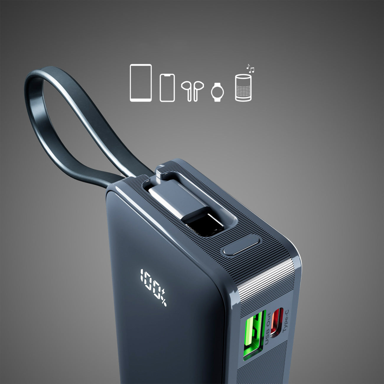 Power Banks – Powerbank 10000mAh USB-A USB-C with built-in display, - Carlat