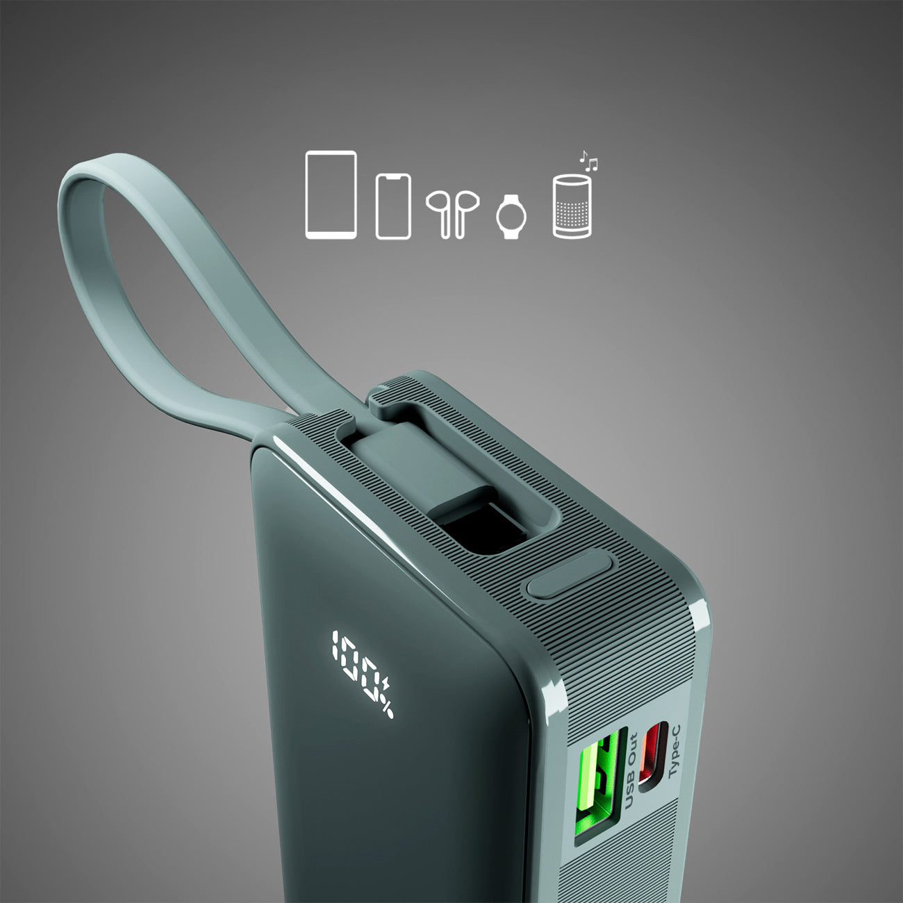 Power Banks – Powerbank 10000mAh USB-A USB-C with built-in display, - Carlat