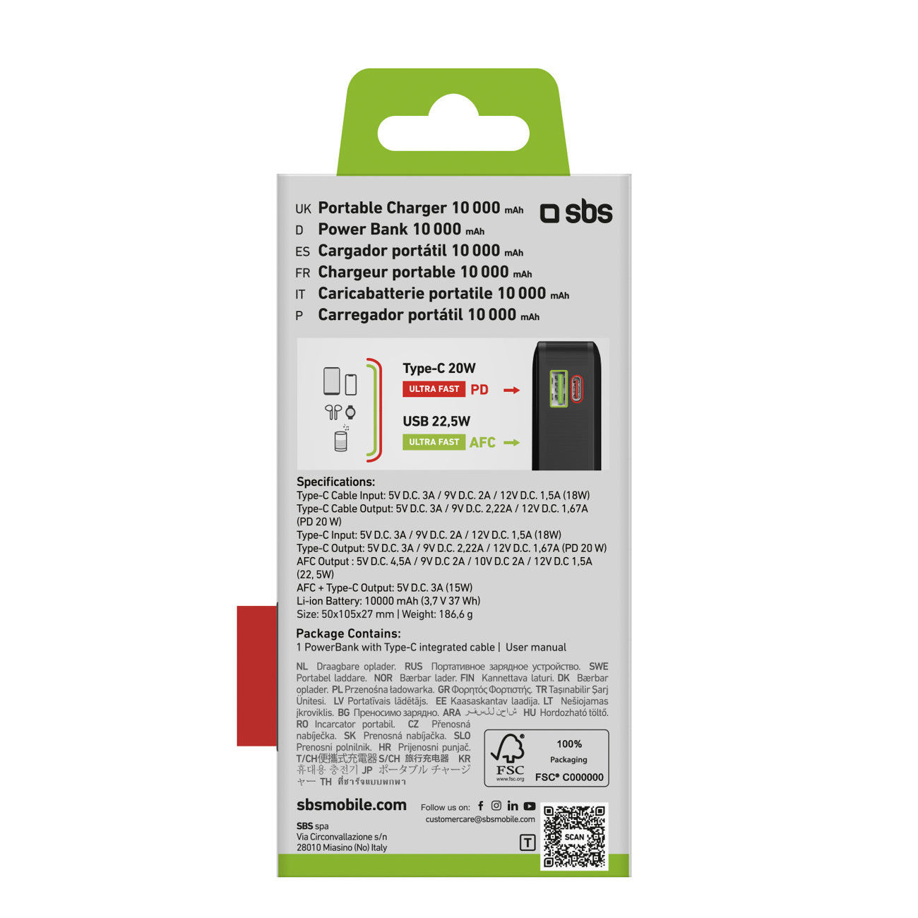 Power Banks – Powerbank 10000mAh USB-A USB-C with built-in display, - Carlat