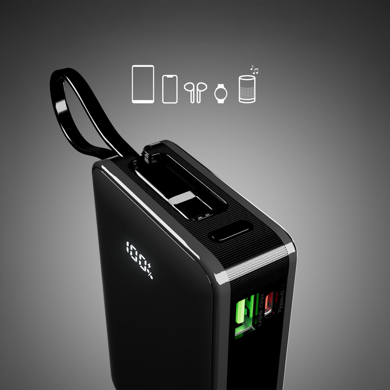 Power Banks – Powerbank 10000mAh USB-A USB-C with built-in display, - Carlat
