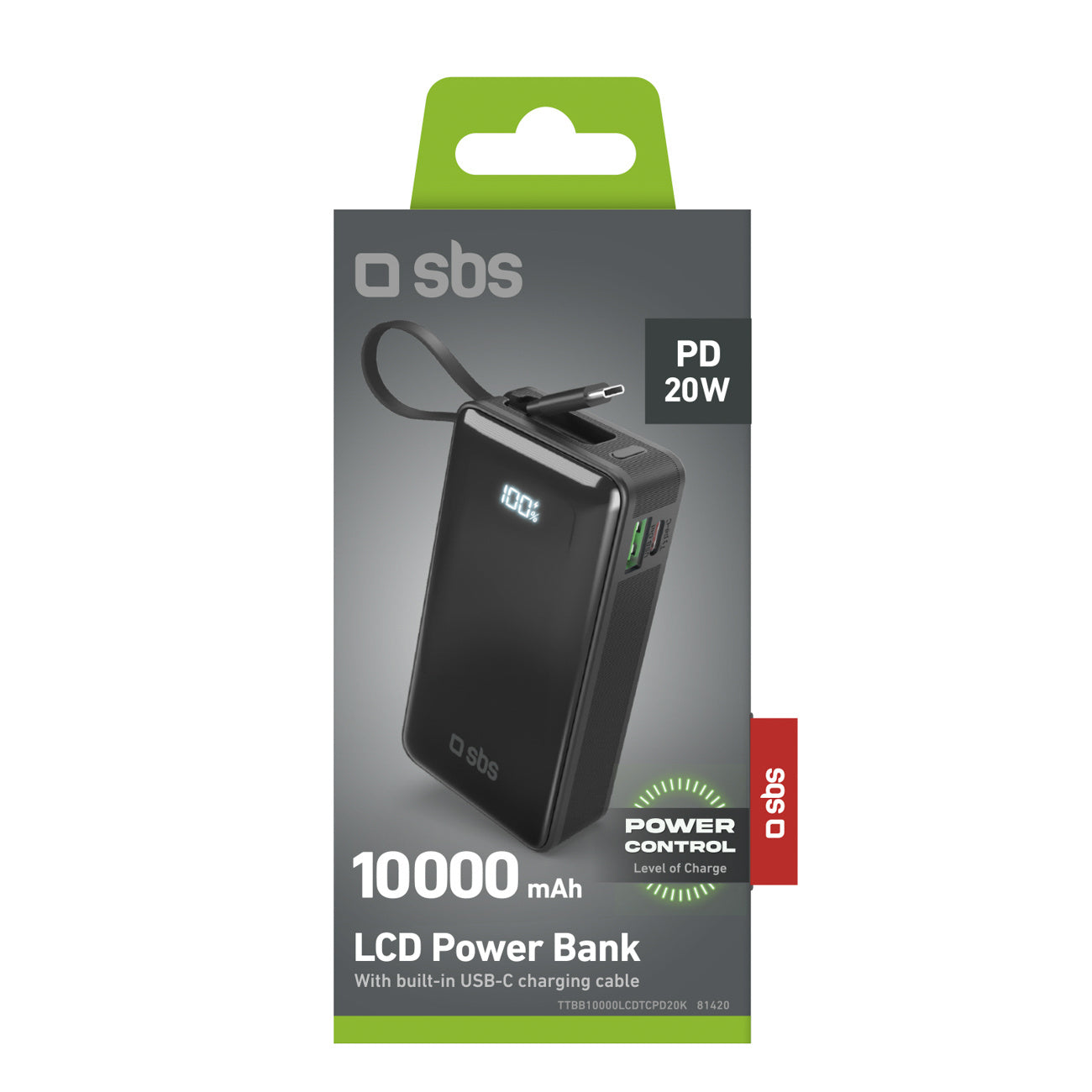 Power Banks – Powerbank 10000mAh USB-A USB-C with built-in display, - Carlat
