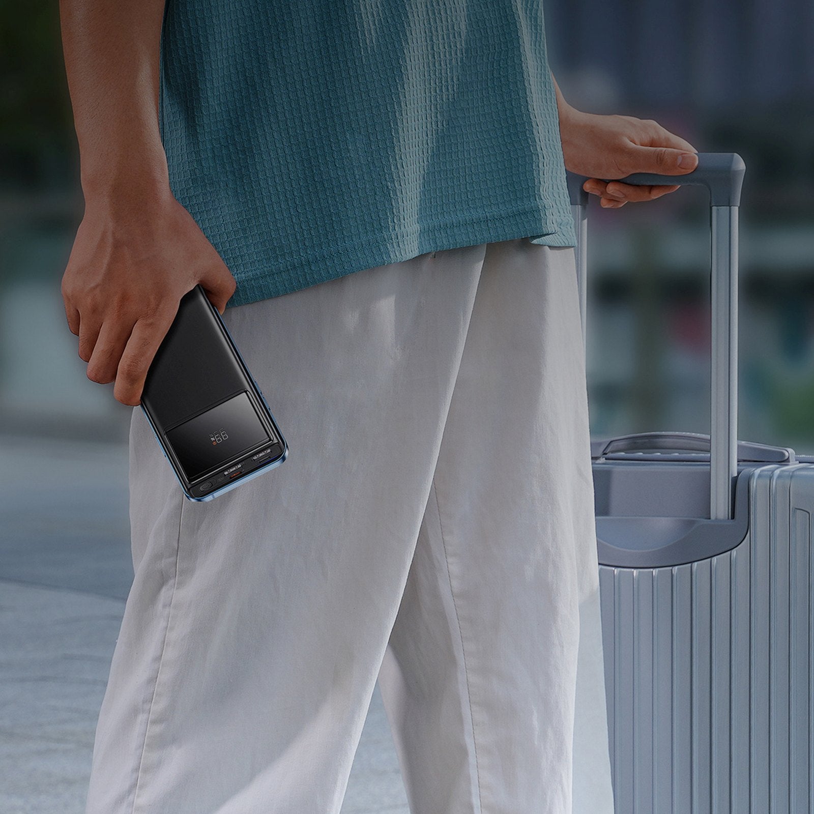 Power Banks – Powerbank 10000mAh USB-A USB-C with display cable - Carlat