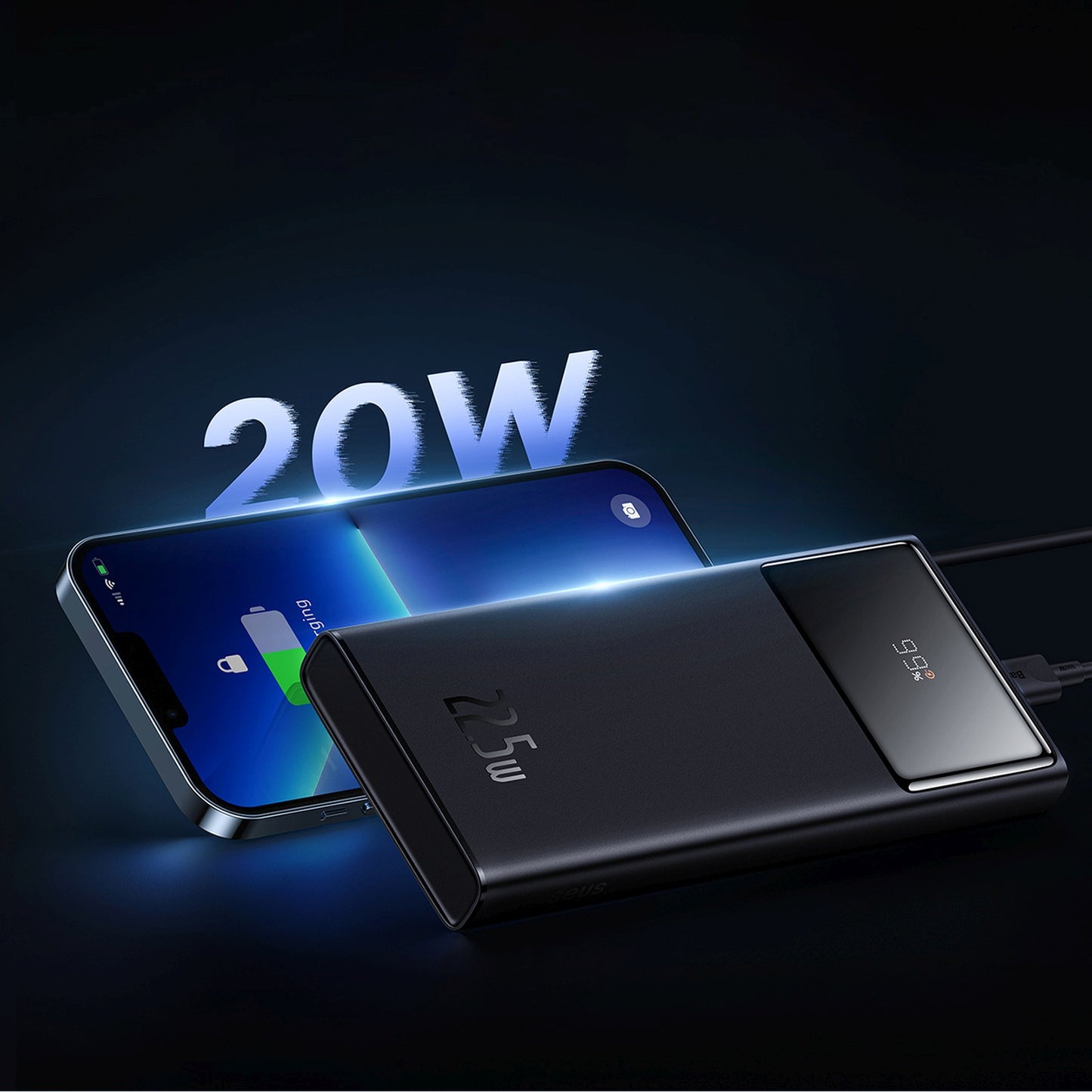 Power Banks – Powerbank 10000mAh USB-A USB-C with display cable - Carlat