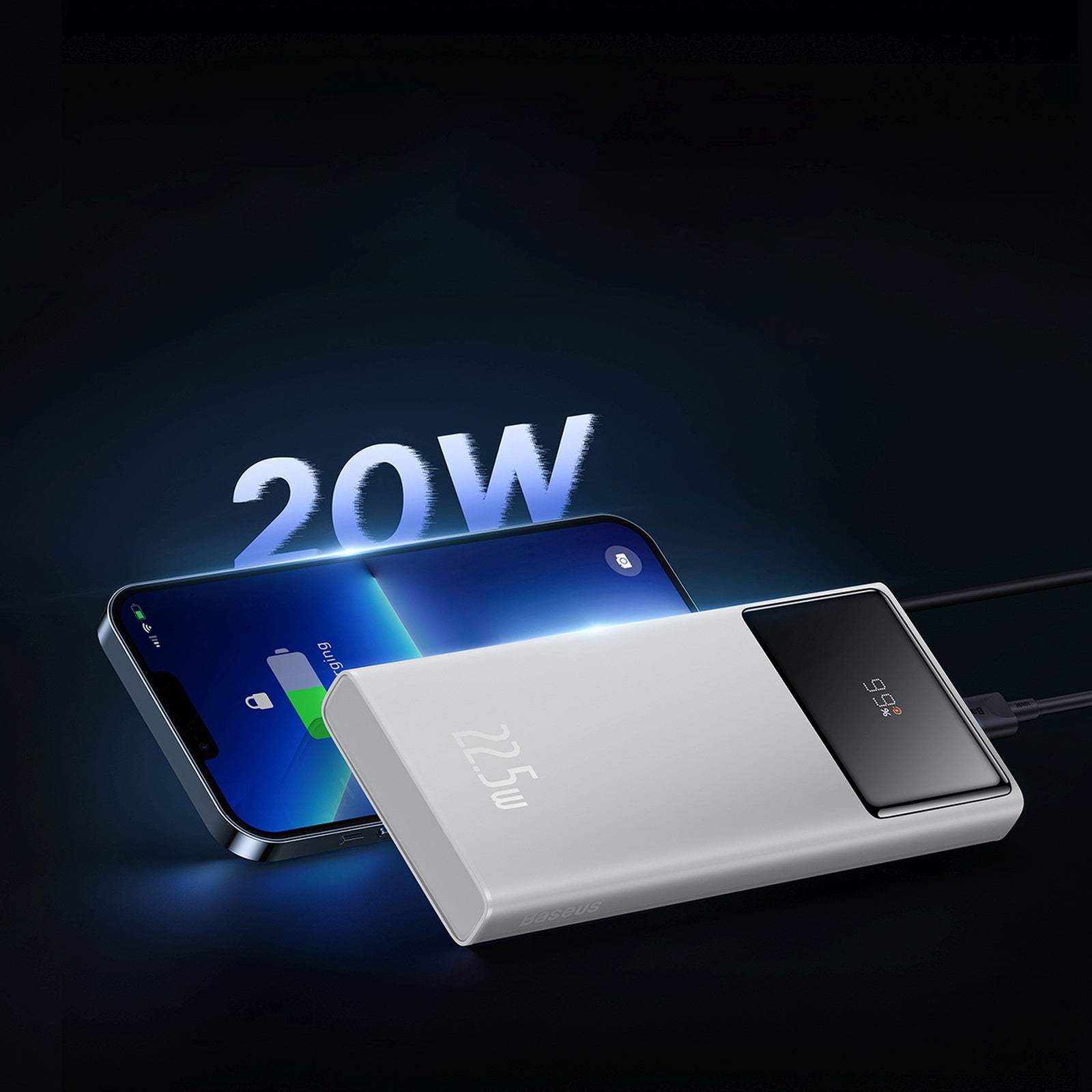 Power Banks – Powerbank 10000mAh USB-A USB-C with display cable - Carlat