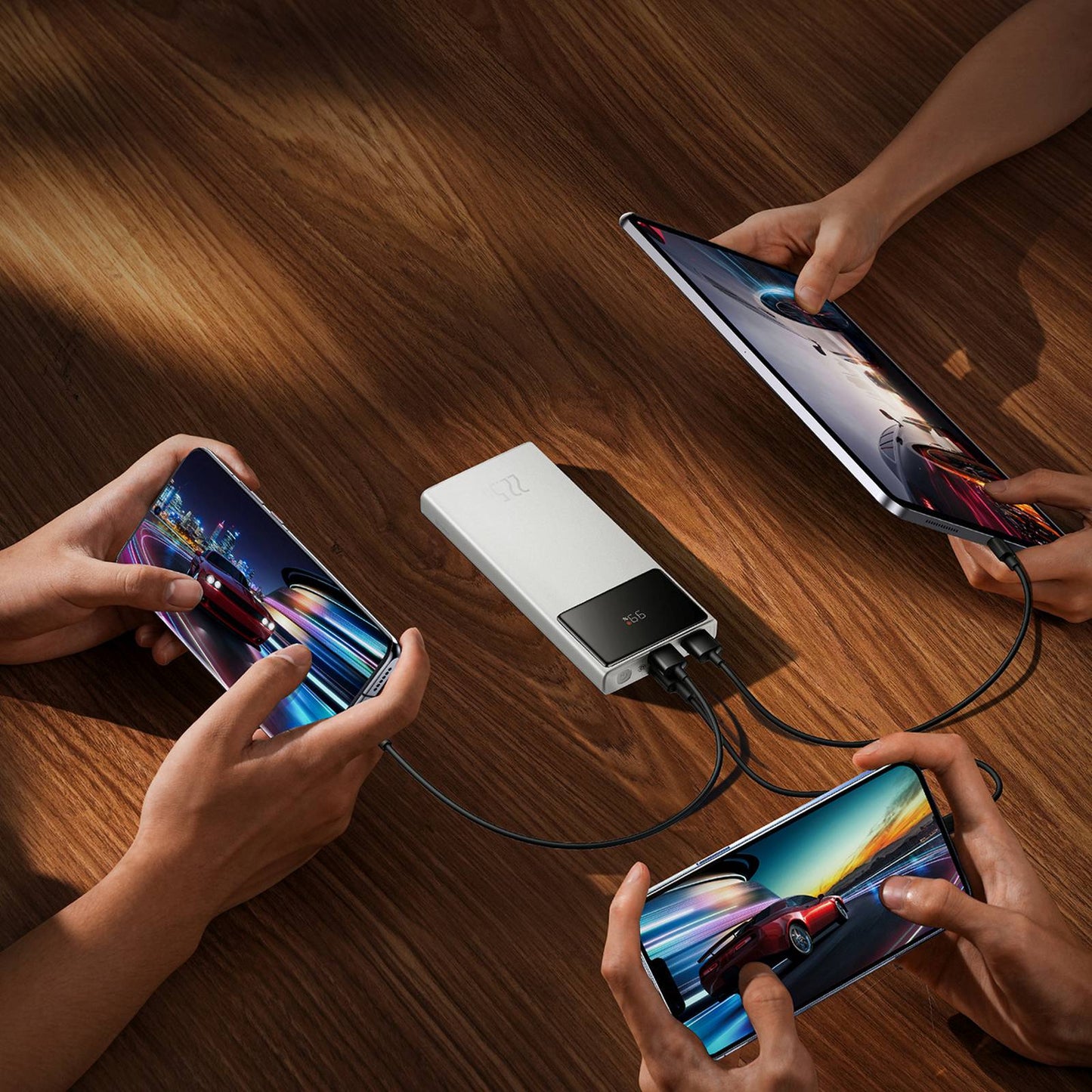 Power Banks – Powerbank 10000mAh USB-A USB-C with display cable - Carlat