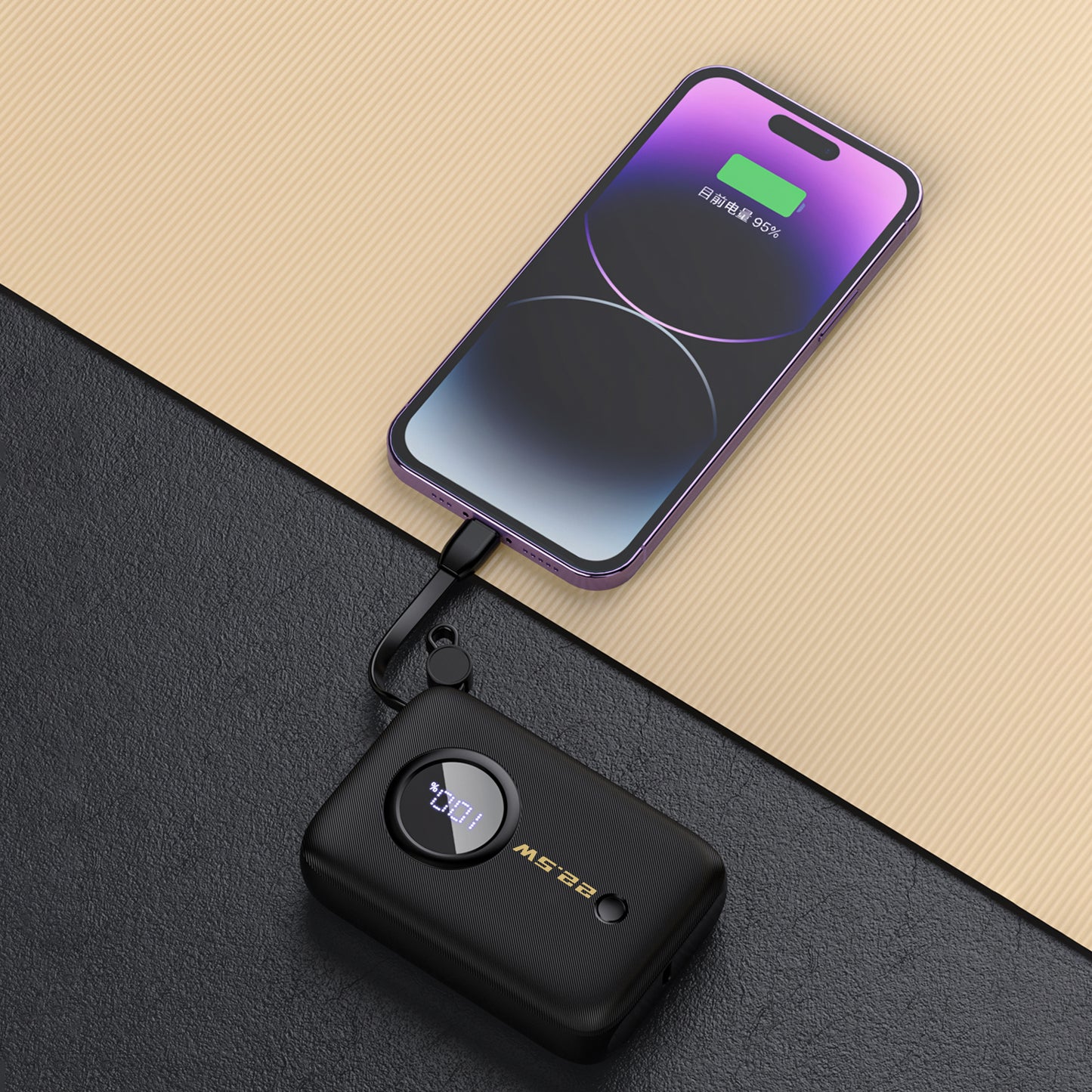 Power Banks – Powerbank 10000mAh with USB-C / Lightning cables, - Carlat