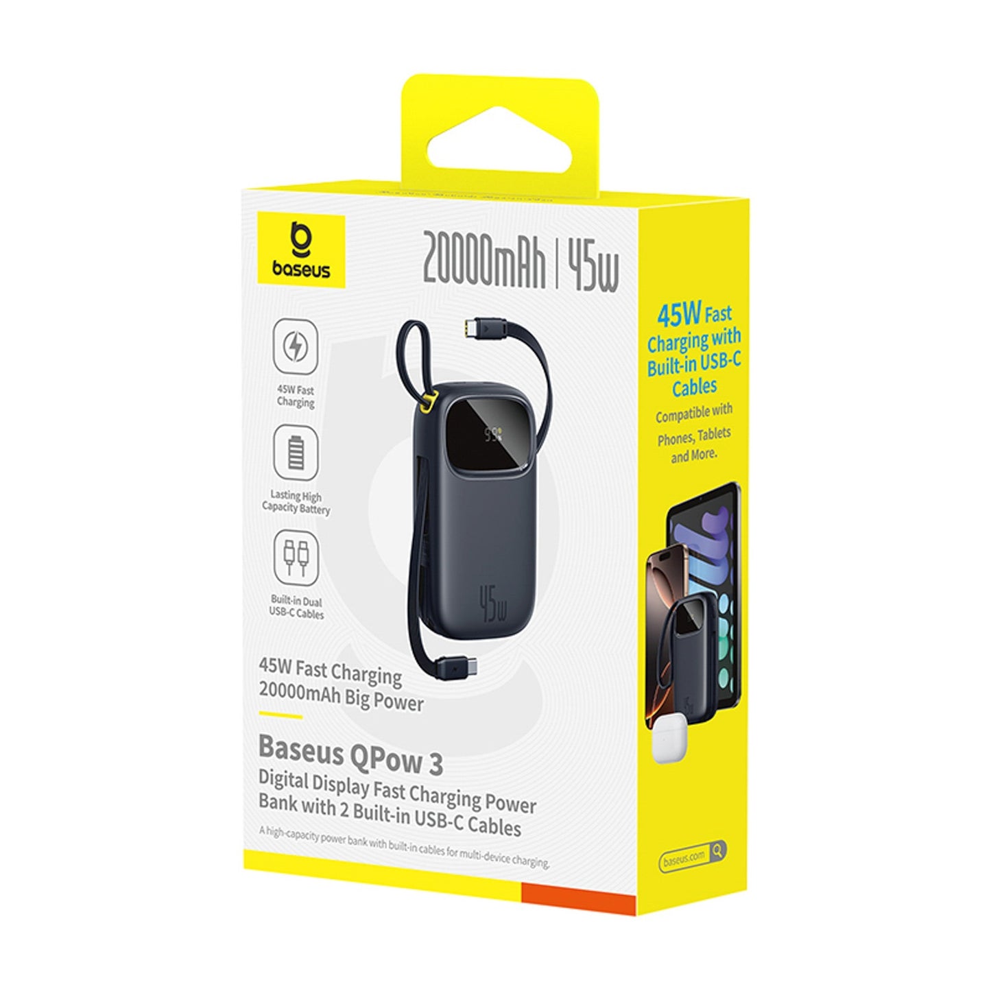 Power Banks – Powerbank 20000mAh 100W with display and built-in - Carlat
