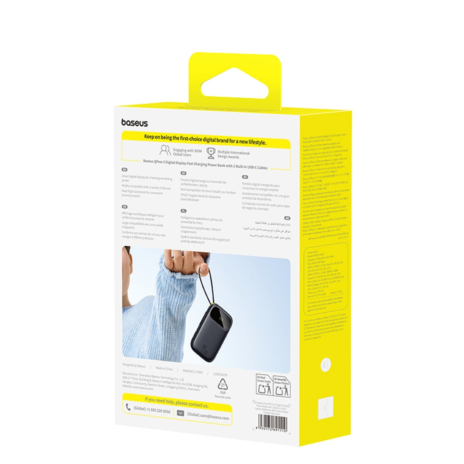 Power Banks – Powerbank 20000mAh 100W with display and built-in - Carlat