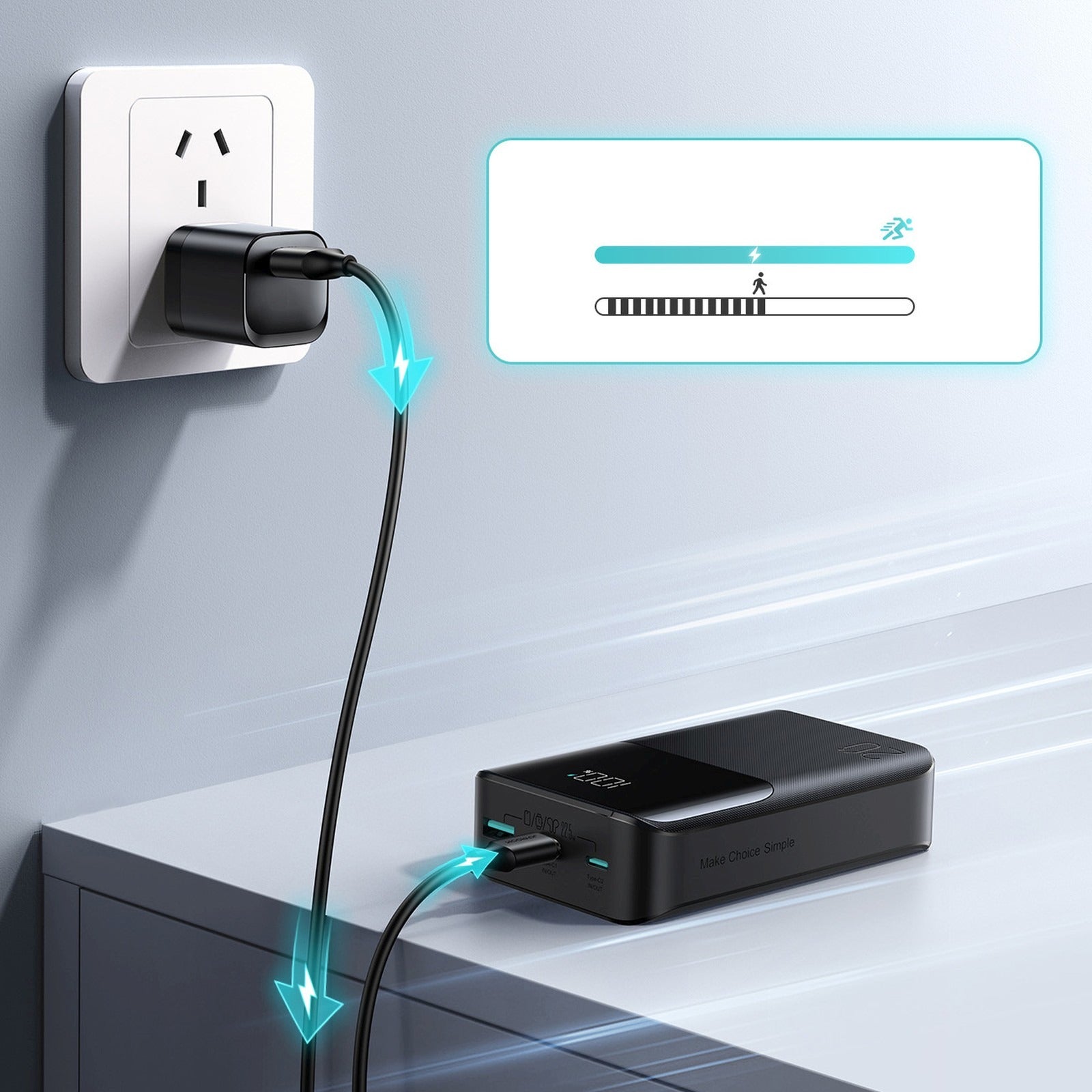 Power Banks – Powerbank 20000mAh 22.5W USB-A USB-C with display - Carlat