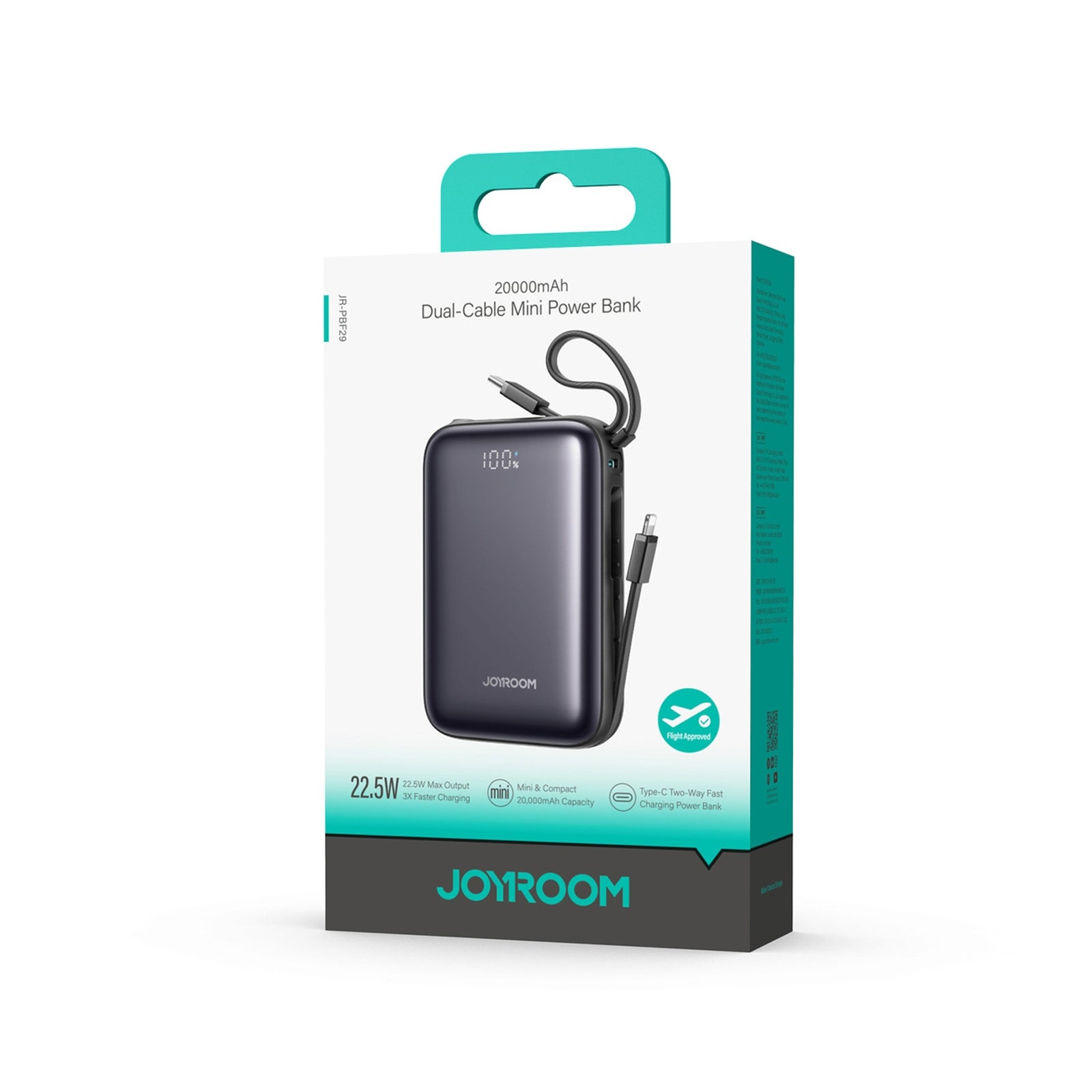Power Banks – Powerbank 20000mAh 22.5W USB-C with double cable - Carlat