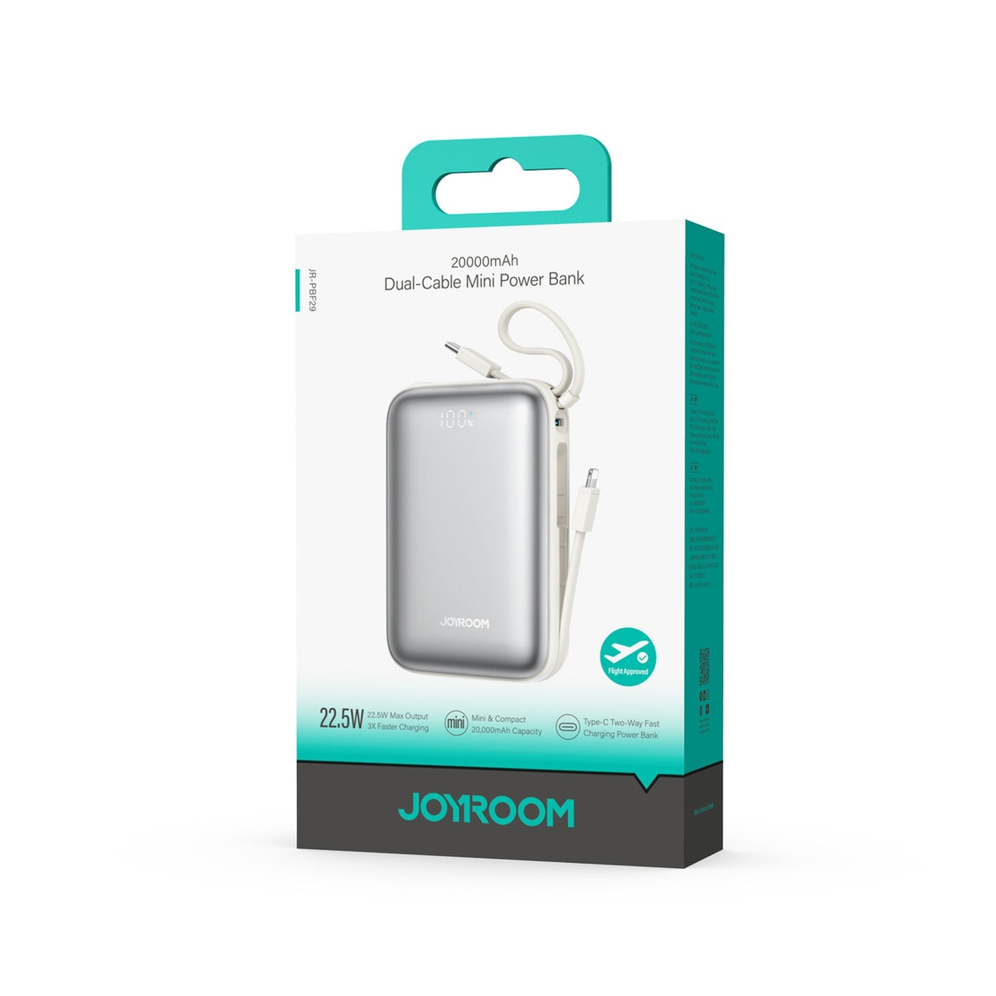 Power Banks – Powerbank 20000mAh 22.5W USB-C with double cable - Carlat