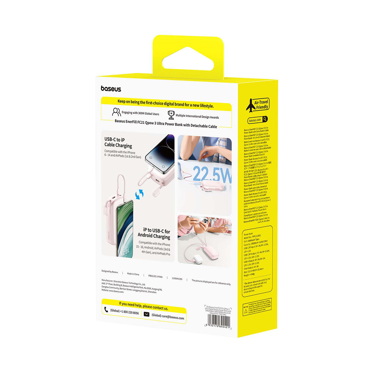 Power Banks – Powerbank 20000mAh 22.5W with display cable EnerFill - Carlat