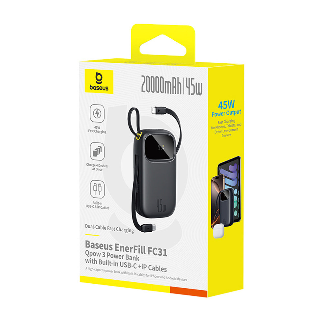 Power Banks – Powerbank 20000mAh 45W with display with USB-C - Carlat