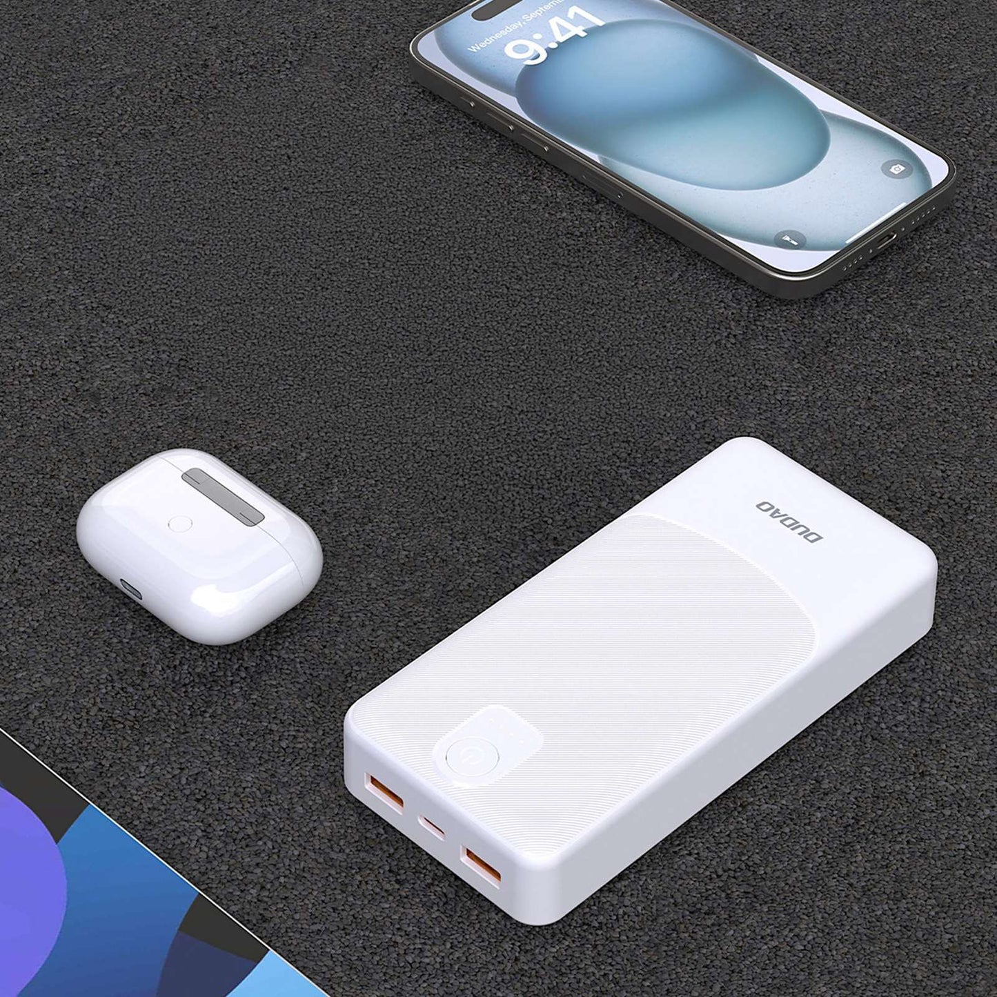 Power Banks – Powerbank 20000mAh USB-A K10Pro 2.4A - white - Carlat