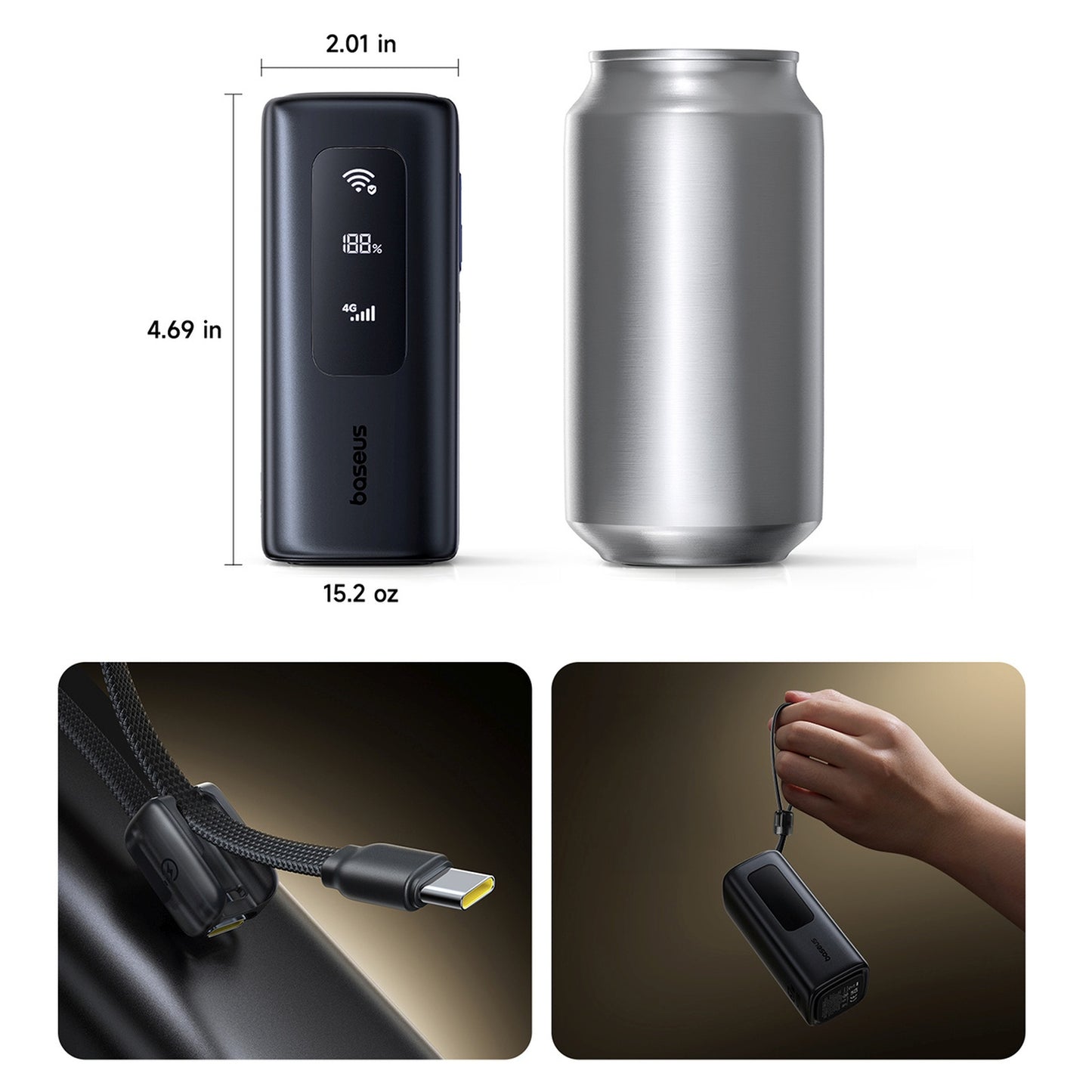 Power Banks – Powerbank 20000mAh USB-A USB-C with Wi-Fi function - Carlat