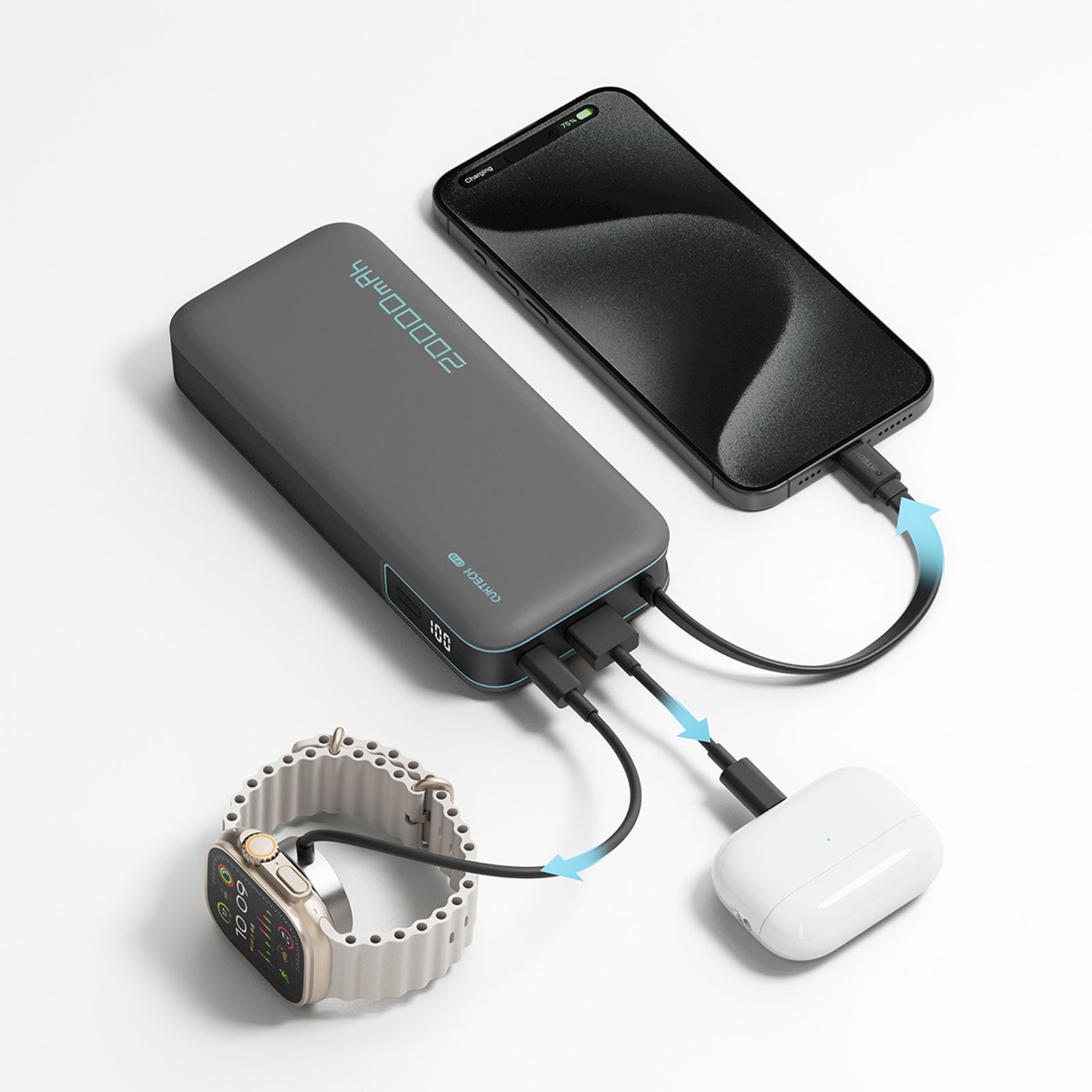 Power Banks – Powerbank 20000mAh USB-A USB-C with built-in USB-C - Carlat