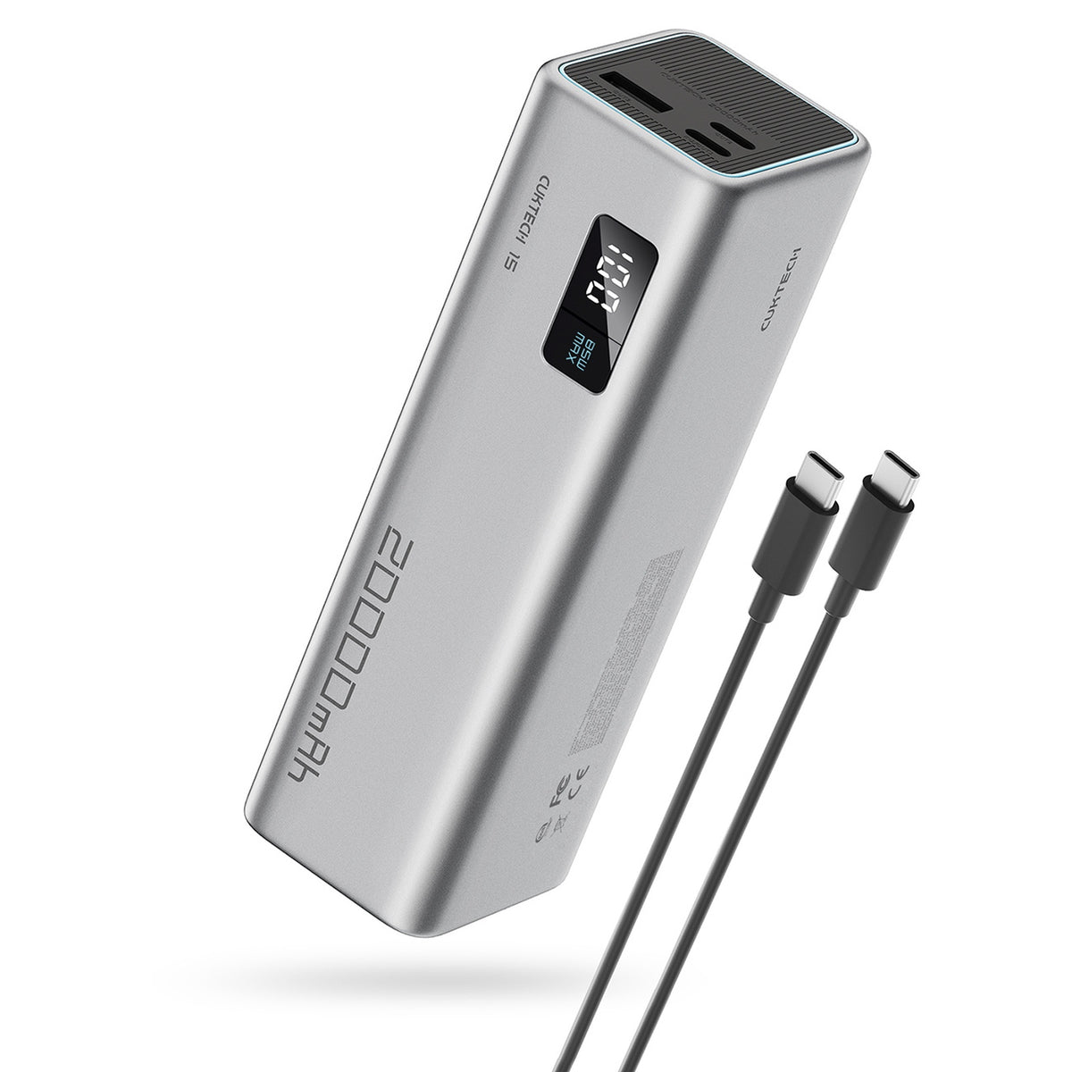 Power Banks – Powerbank 20000mAh USB-C USB-A 100W - gray - Carlat