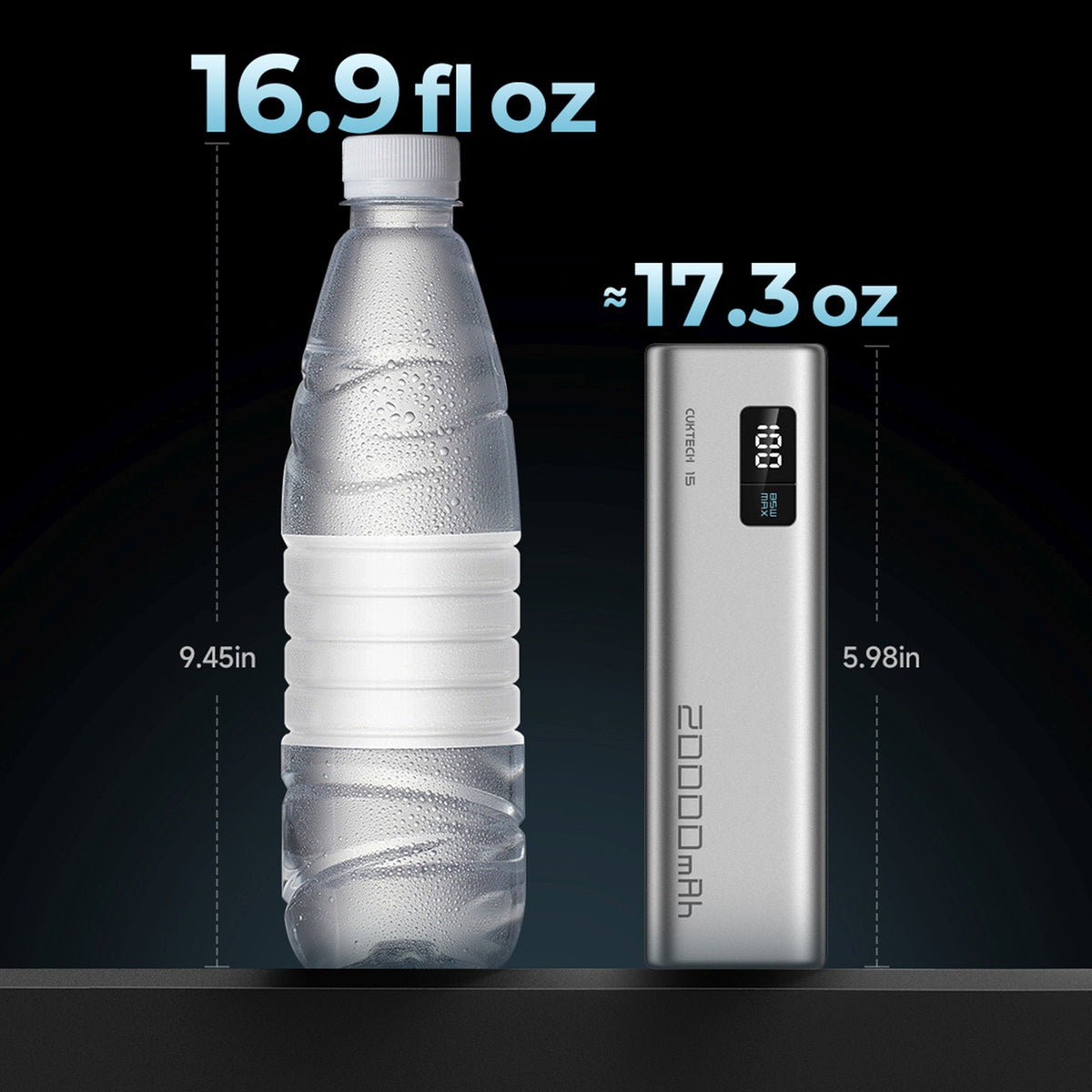Power Banks – Powerbank 20000mAh USB-C USB-A 100W - gray - Carlat