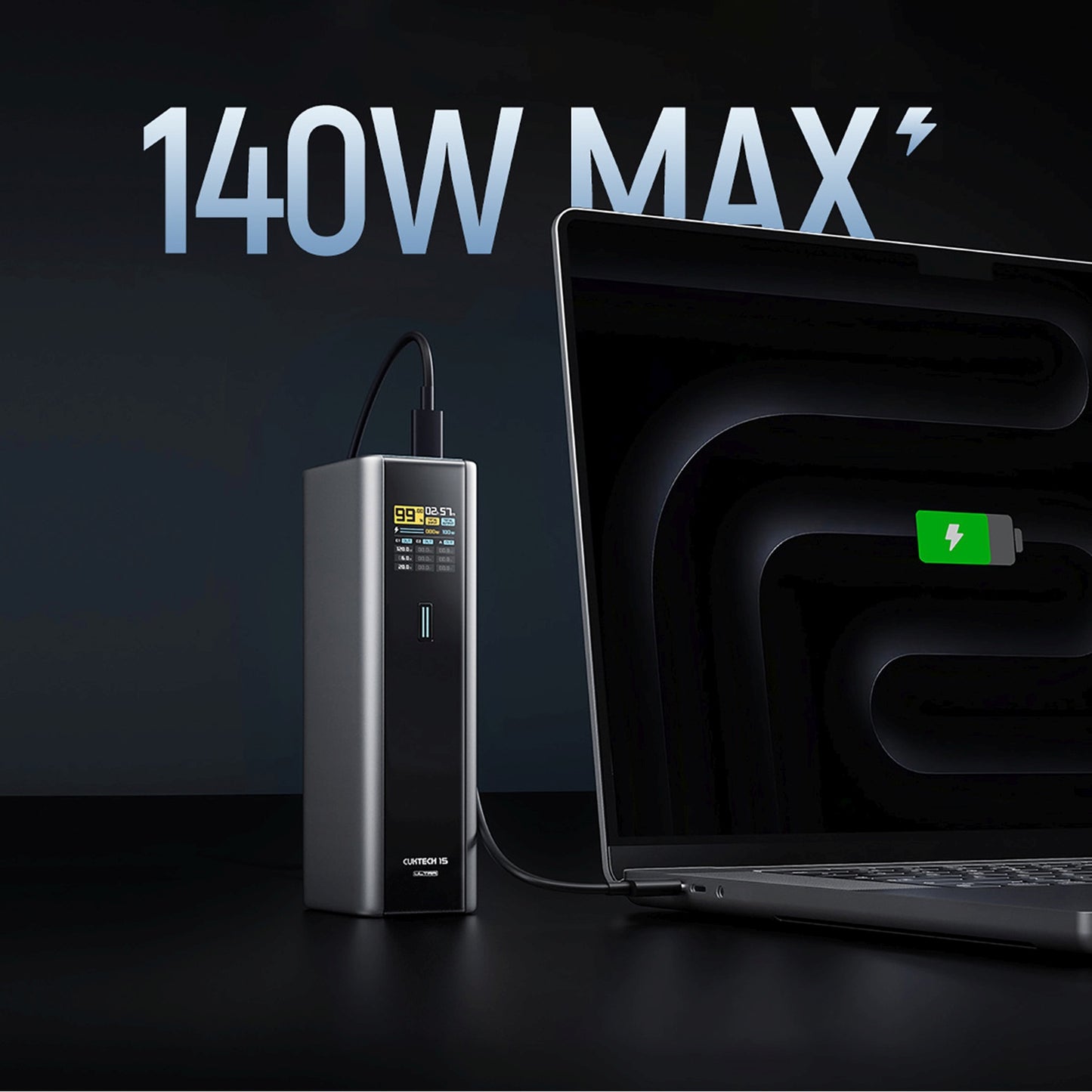 Power Banks – Powerbank 20000mAh USB-C USB-A 210W - gray - Carlat