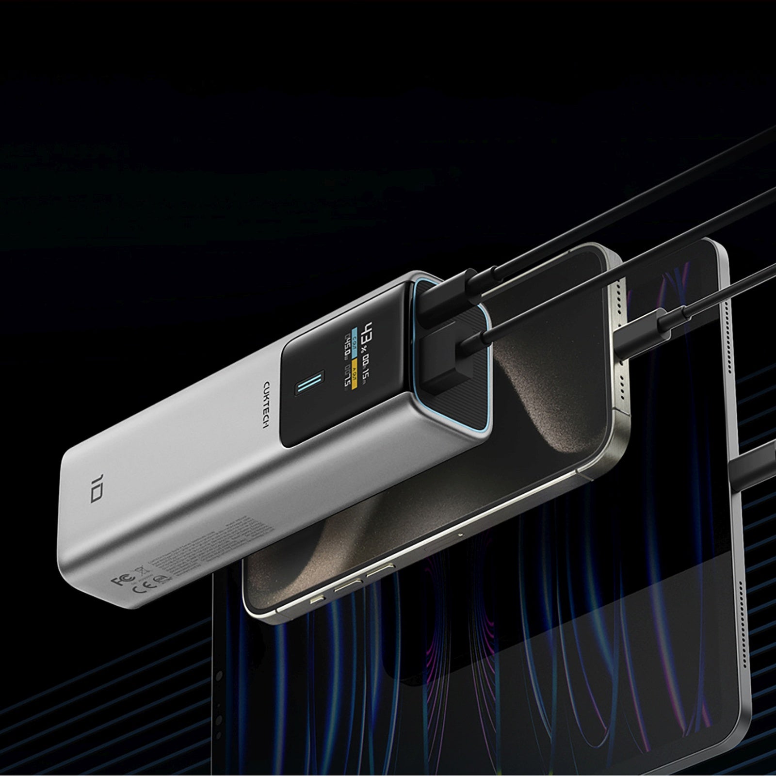 Power Banks – Powerbank 20000mAh USB-C USB-A 210W - gray - Carlat